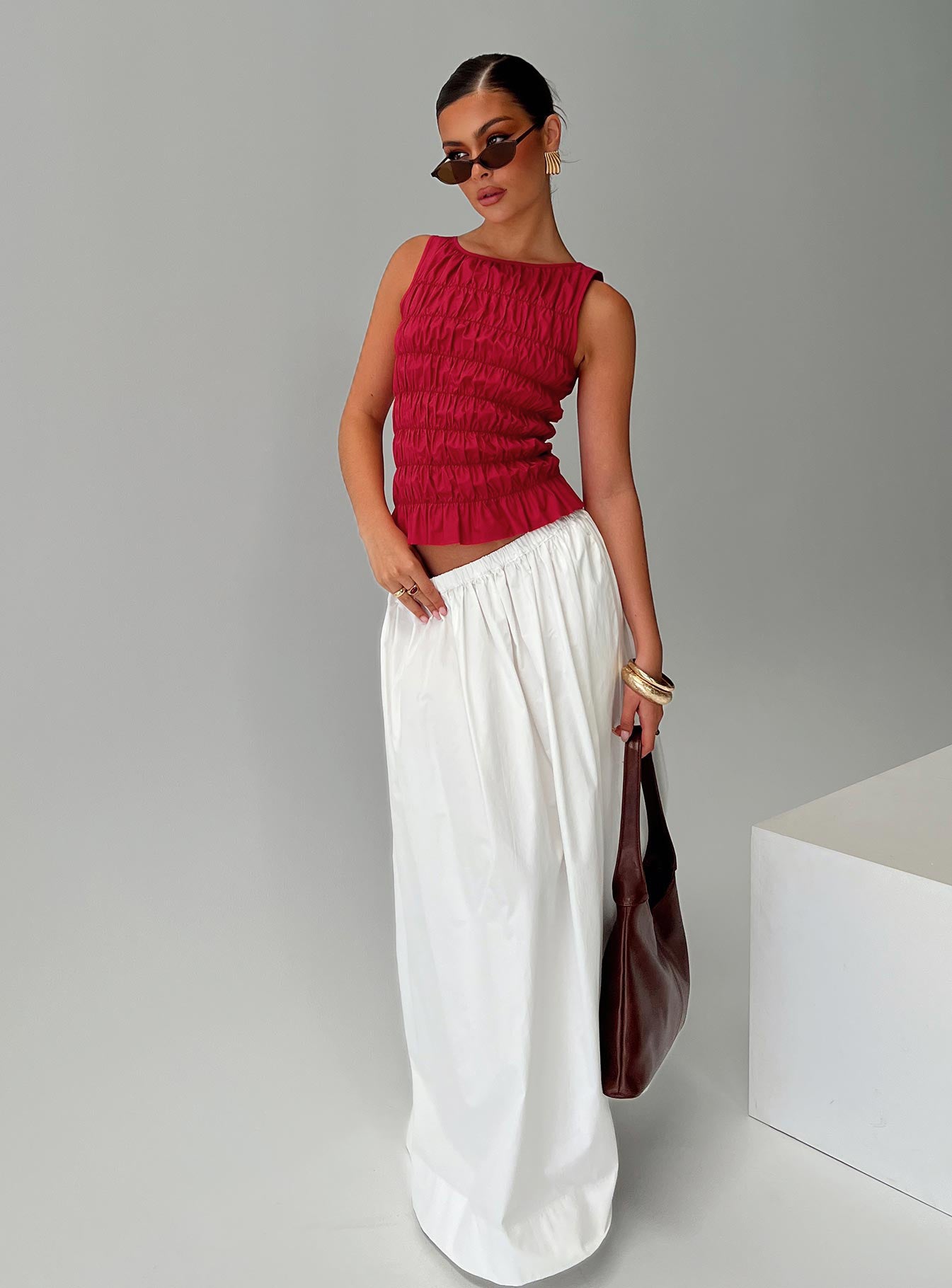 Felipa Maxi Skirt White Buy Cheap Many Kinds Of