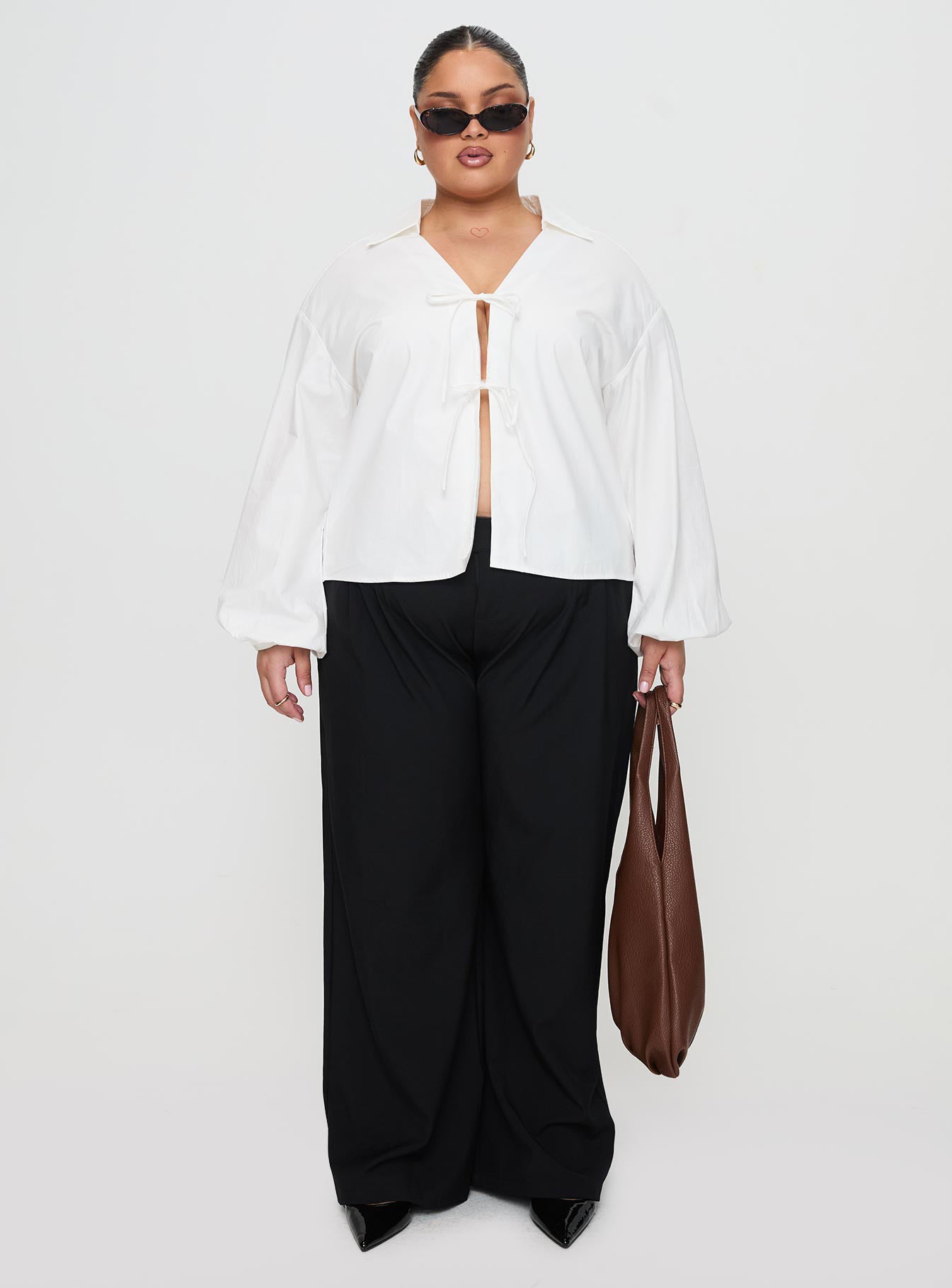 Rinon Long Sleeve Top White Curve Visit Online