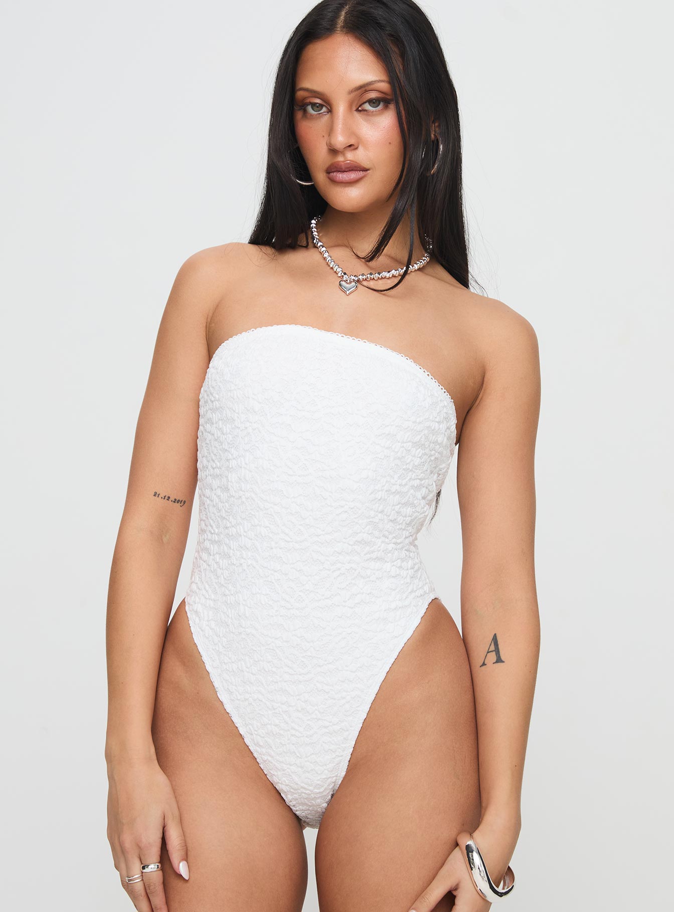 Bristle Strapless Bodysuit White Buy Online