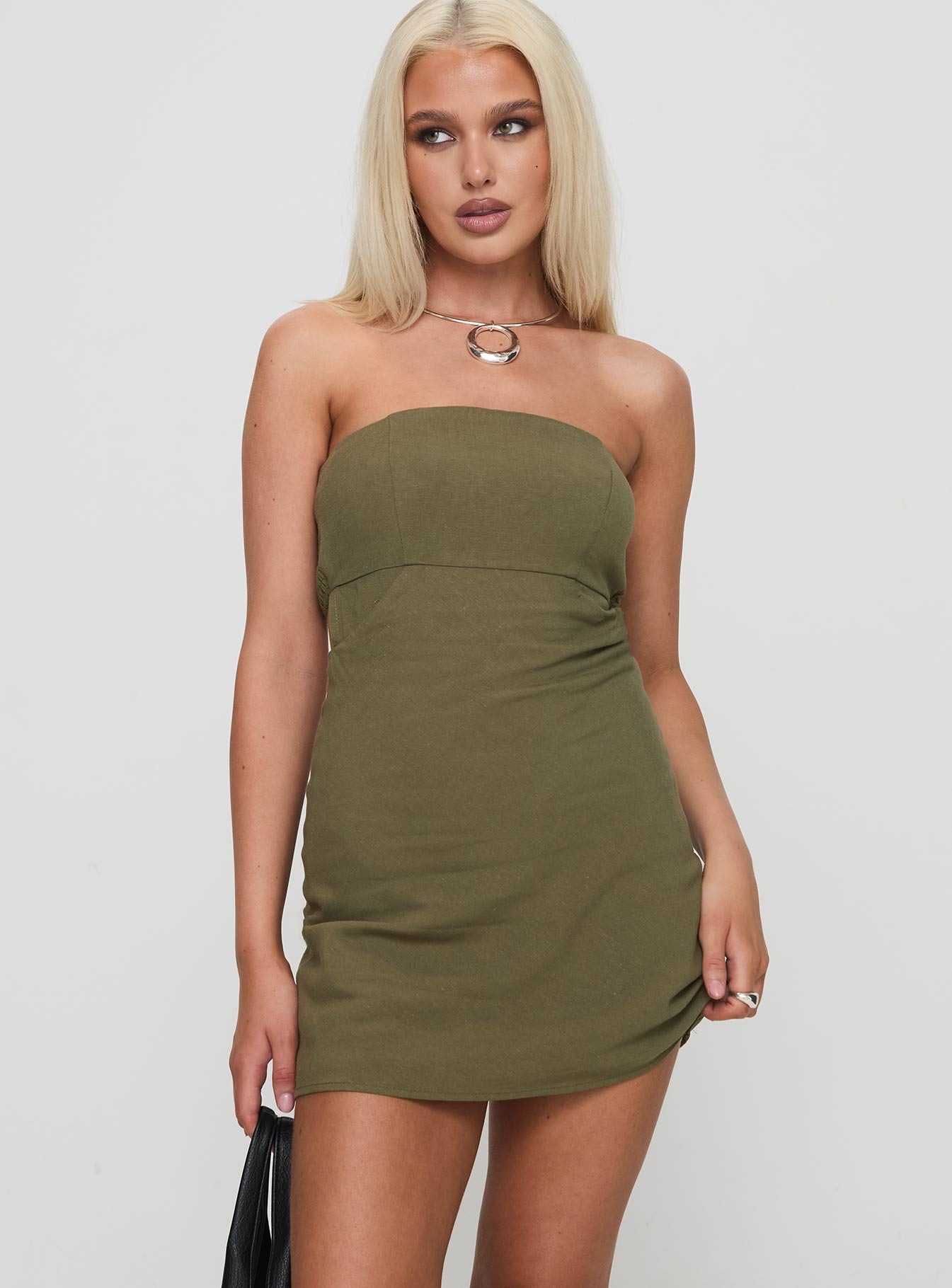 Yahir Mini Dress Sage Sale Top Quality