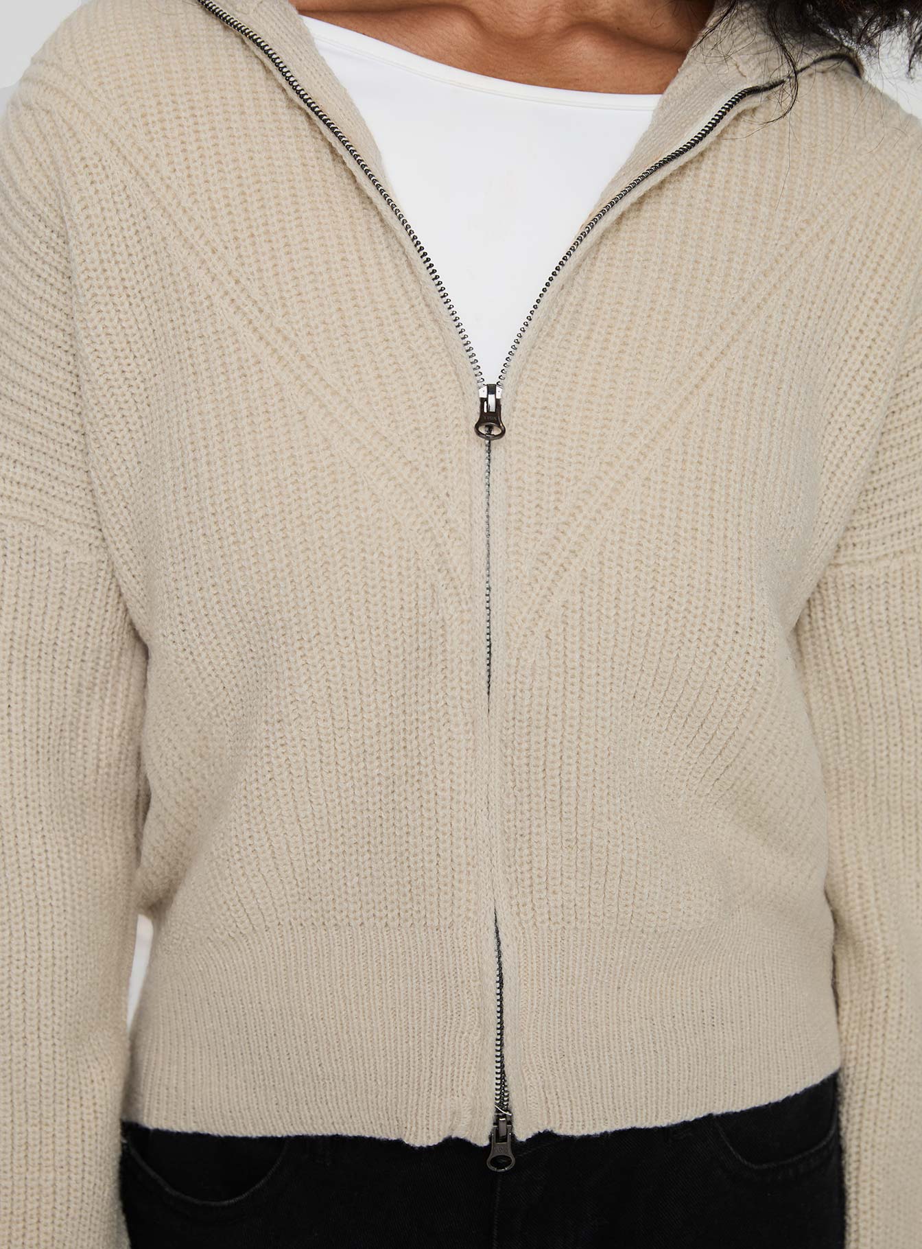 Merivale Knit Sweater Beige Deals Online