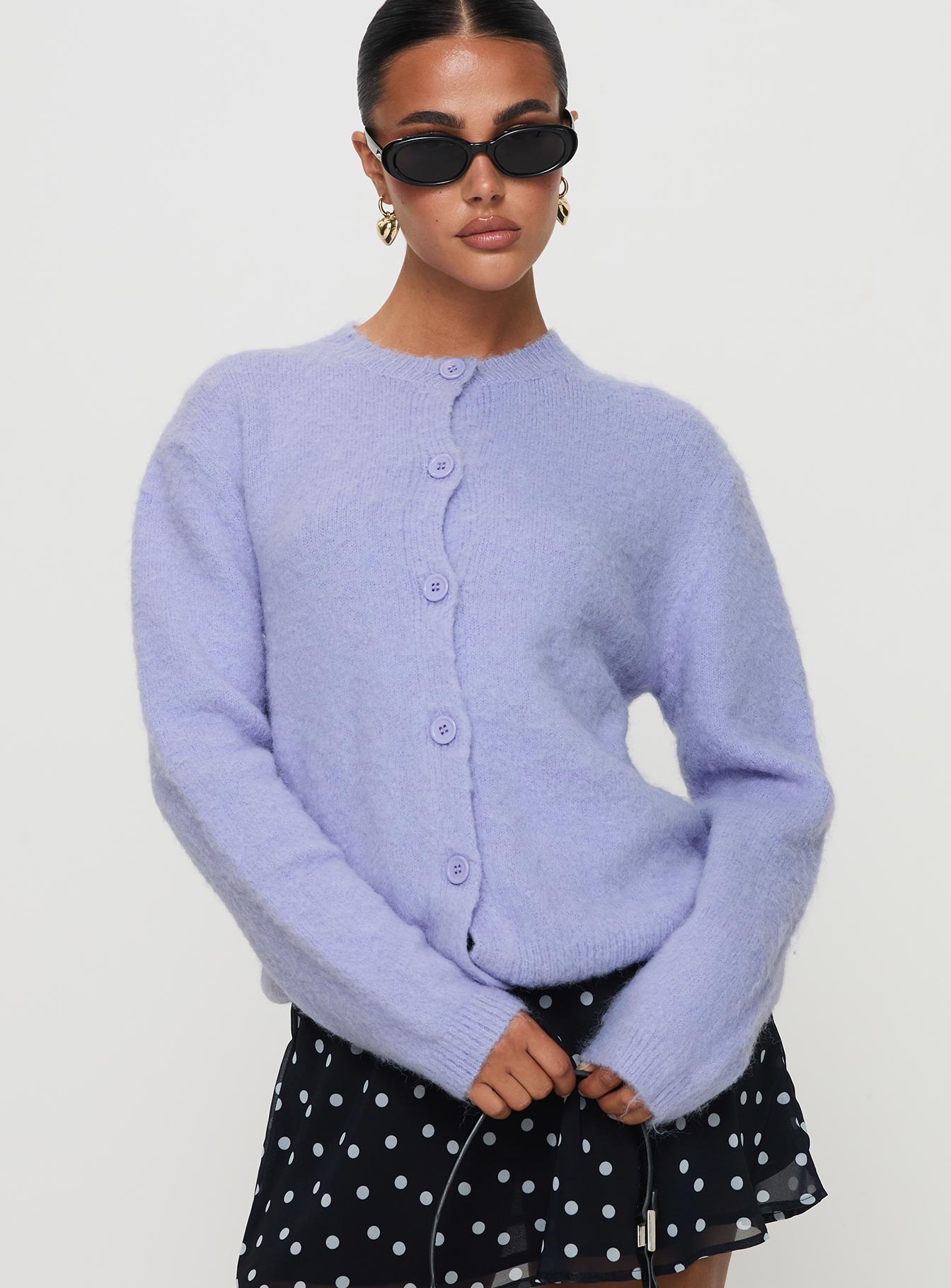 Alyse Mohair Cardigan Lilac Free Shipping Best Place