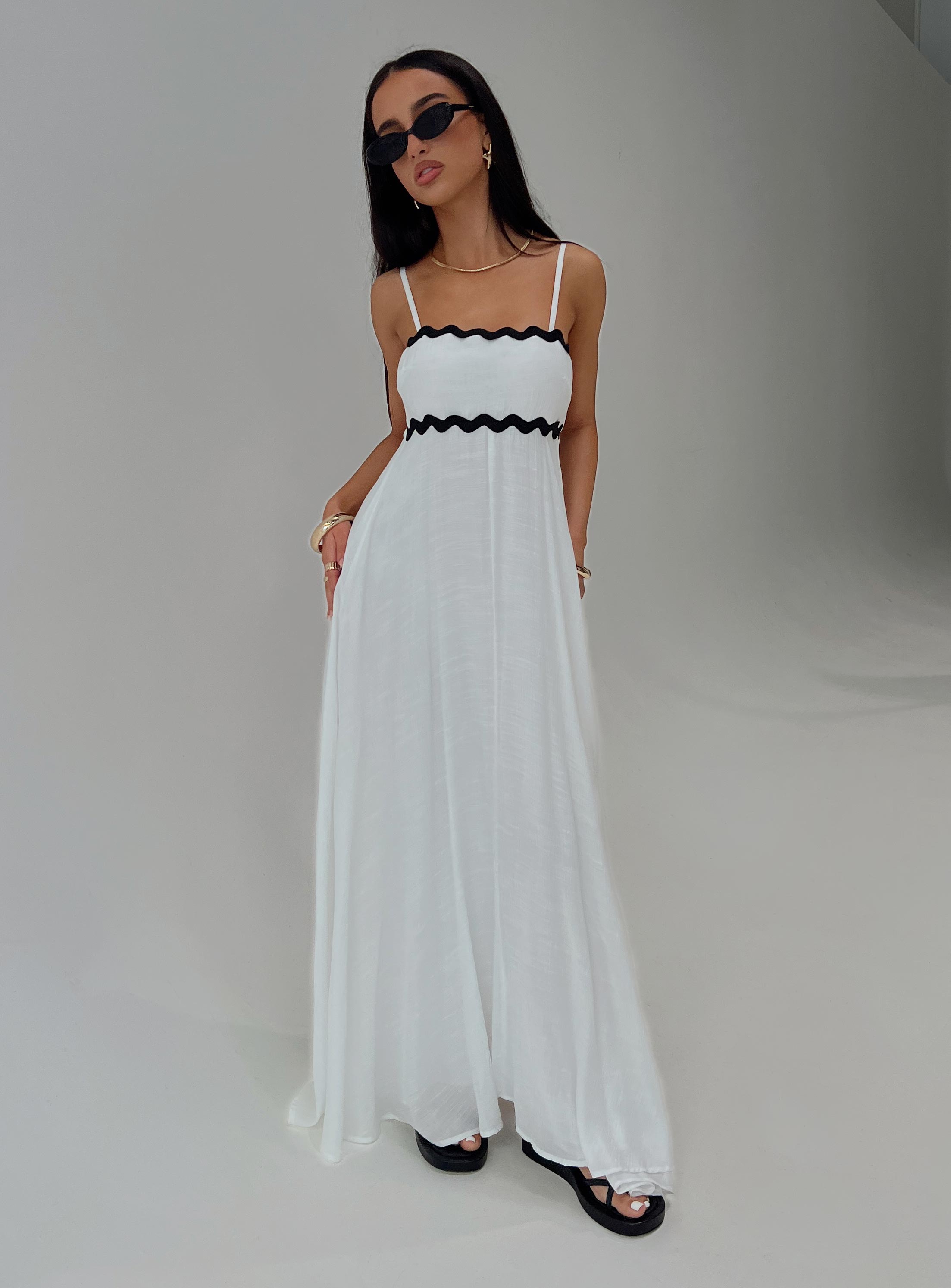 Croxetti Maxi Dress White Outlet Deals