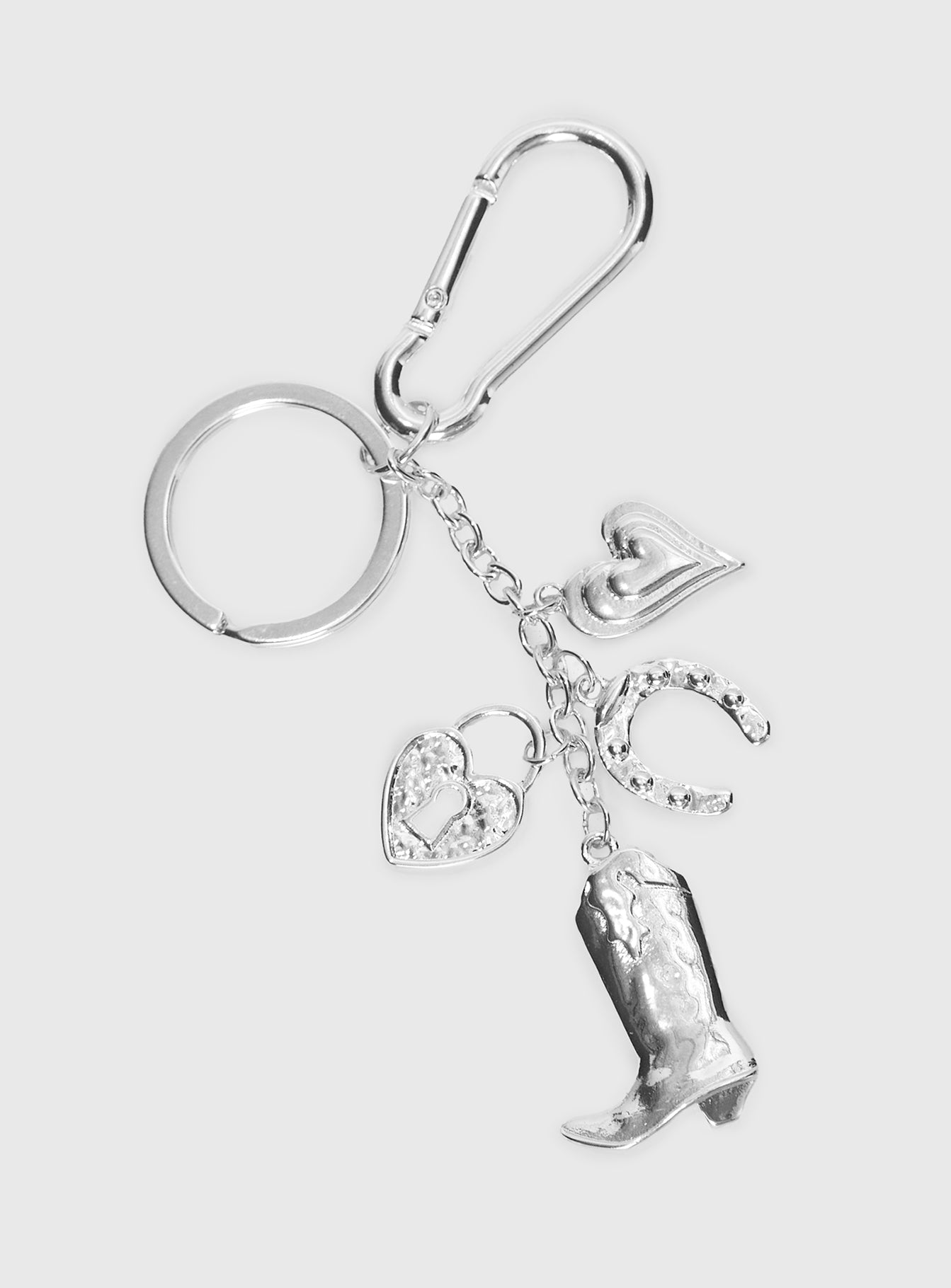 How Lucky Are We Key Chain Silver Outlet Low Shipping Fee