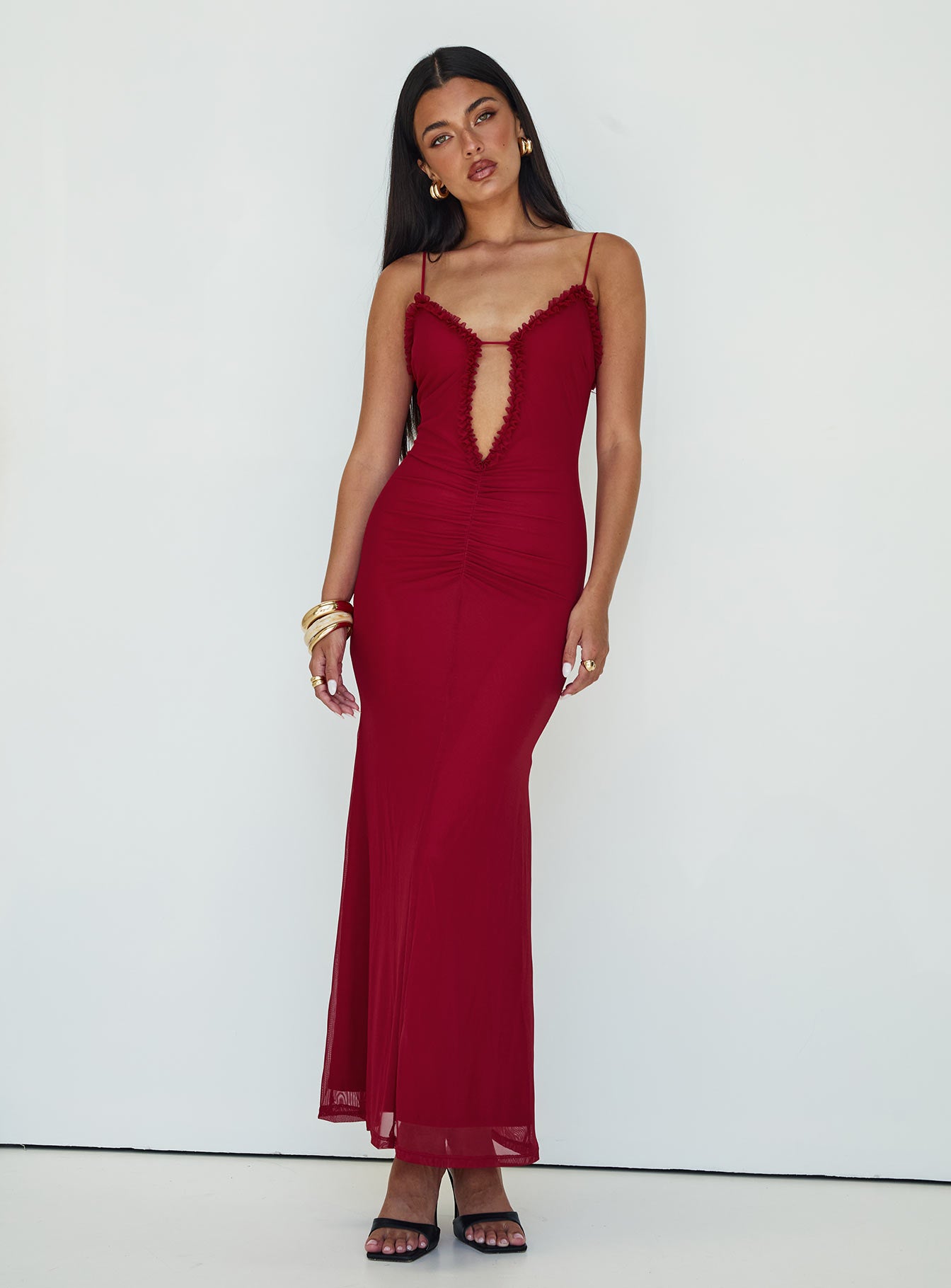 Capisce Maxi Dress Red Free Shipping 100% Guaranteed