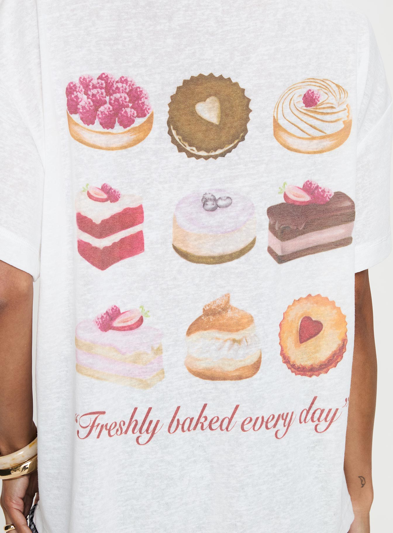 Bakery Caked Oversized Tee Cream Buy Cheap Shop