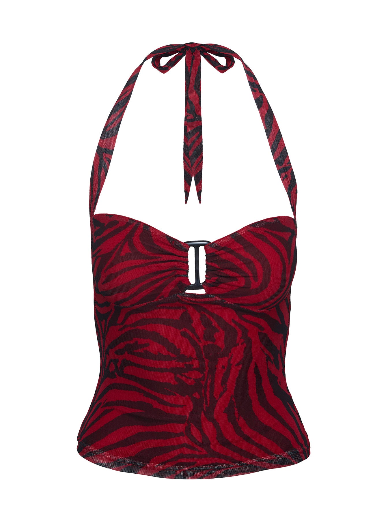 Cielo Mesh Halter Top Red Zebra Cheapest Pice Sale Online