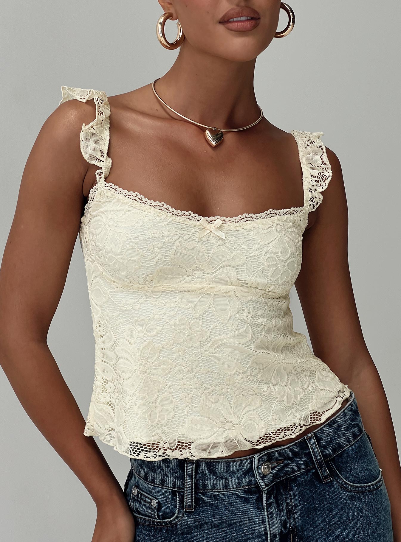 Madaleine Lace Top Cream Outlet Free Shipping Authentic