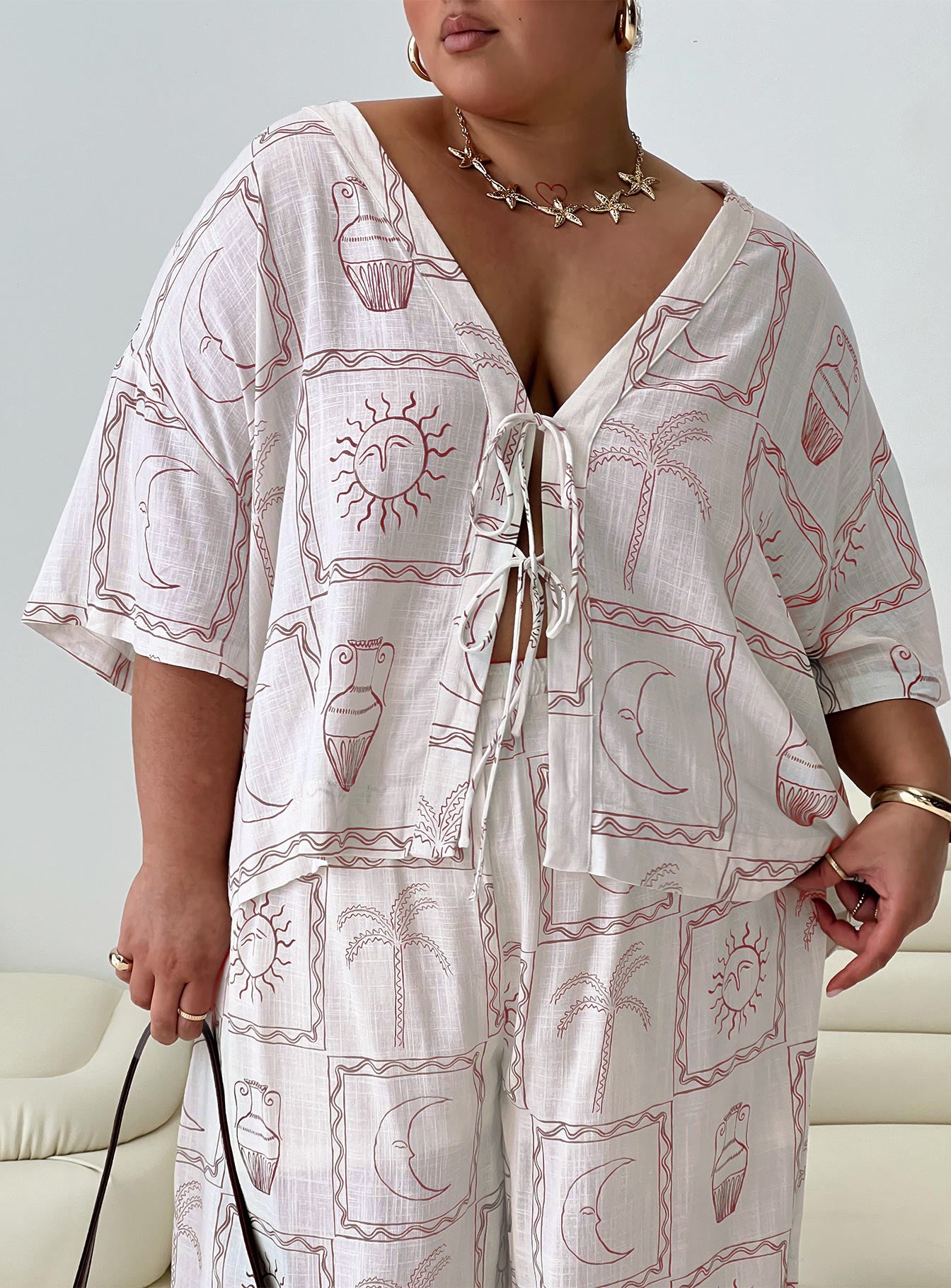 Sun Dream Shirt Cream / Multi Curve Sale Browse