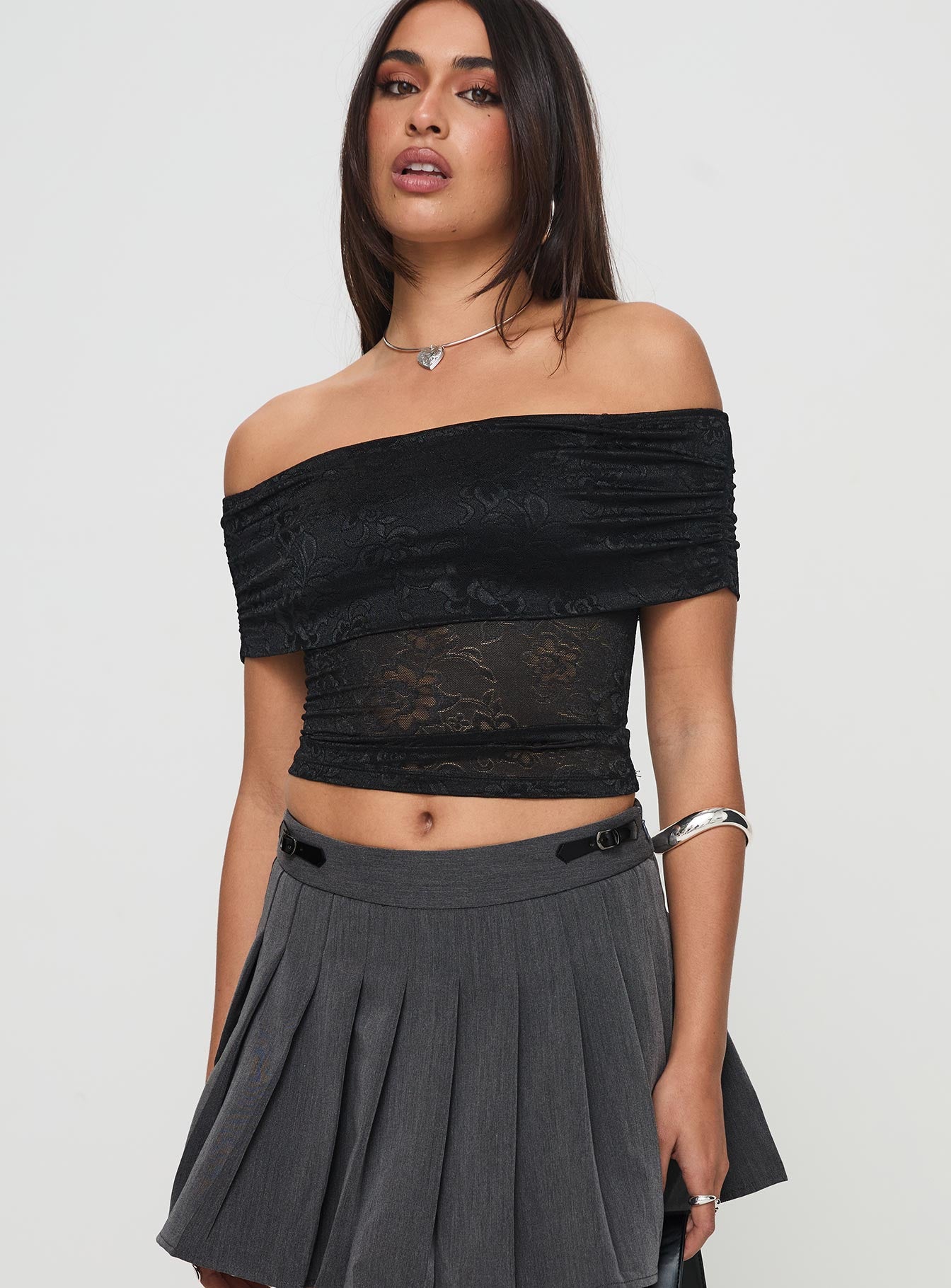 Werrender Off The Shoulder Top Black With Mastercard Cheap Pice