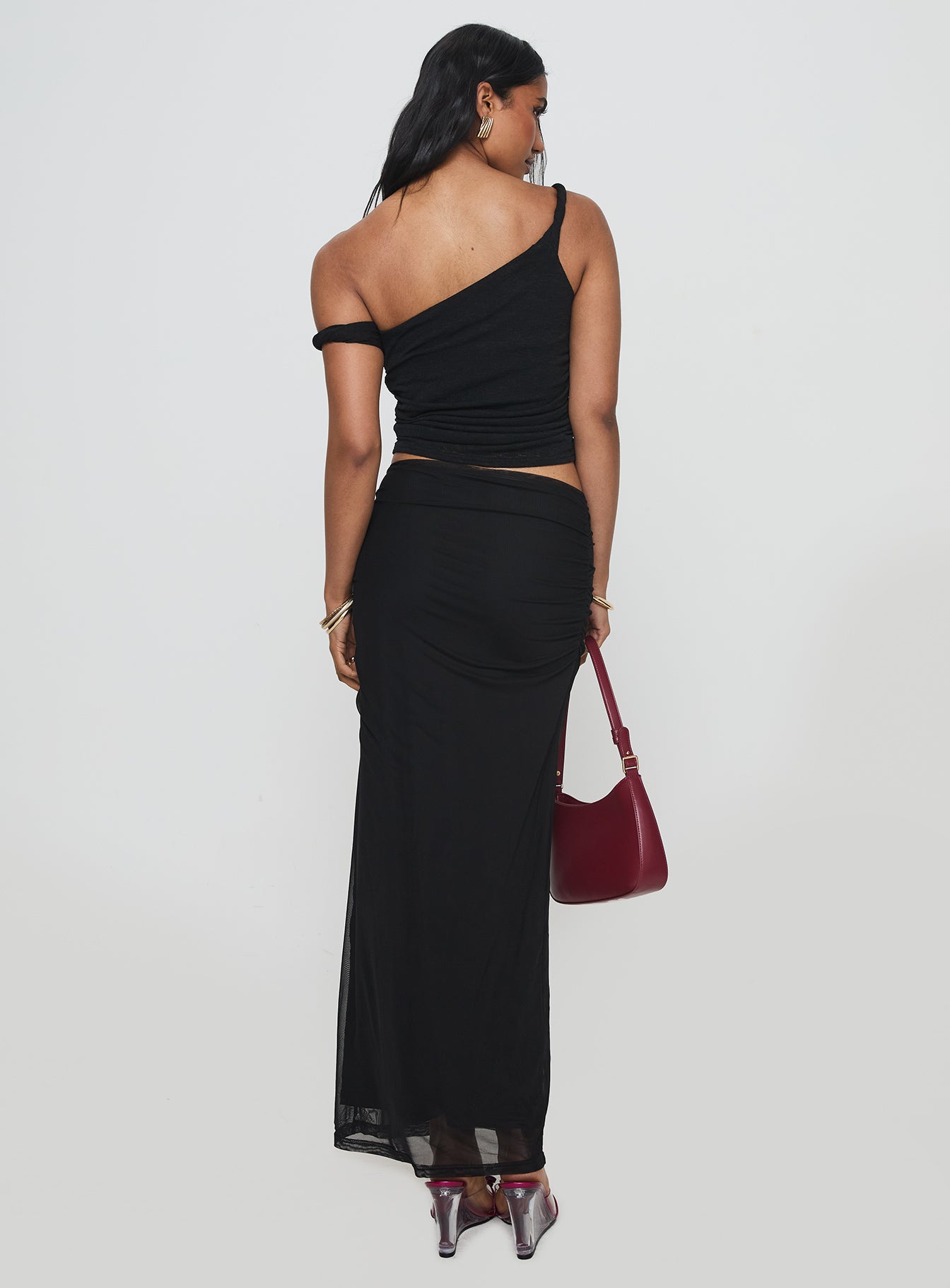 Mastermind Ruched Maxi Skirt Black Outlet Release Dates