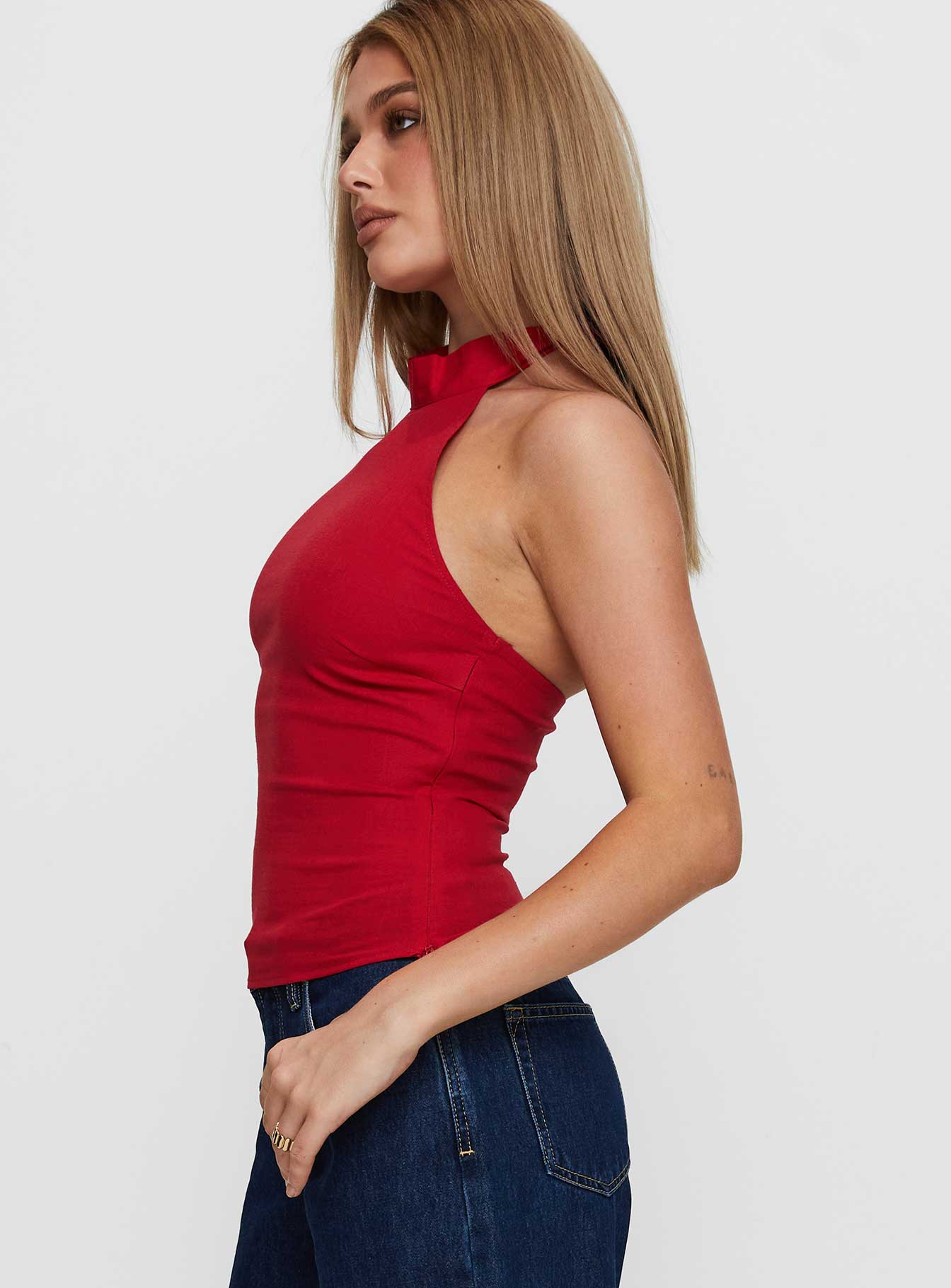 Merril Halter Top Red Fast Delivery For Sale