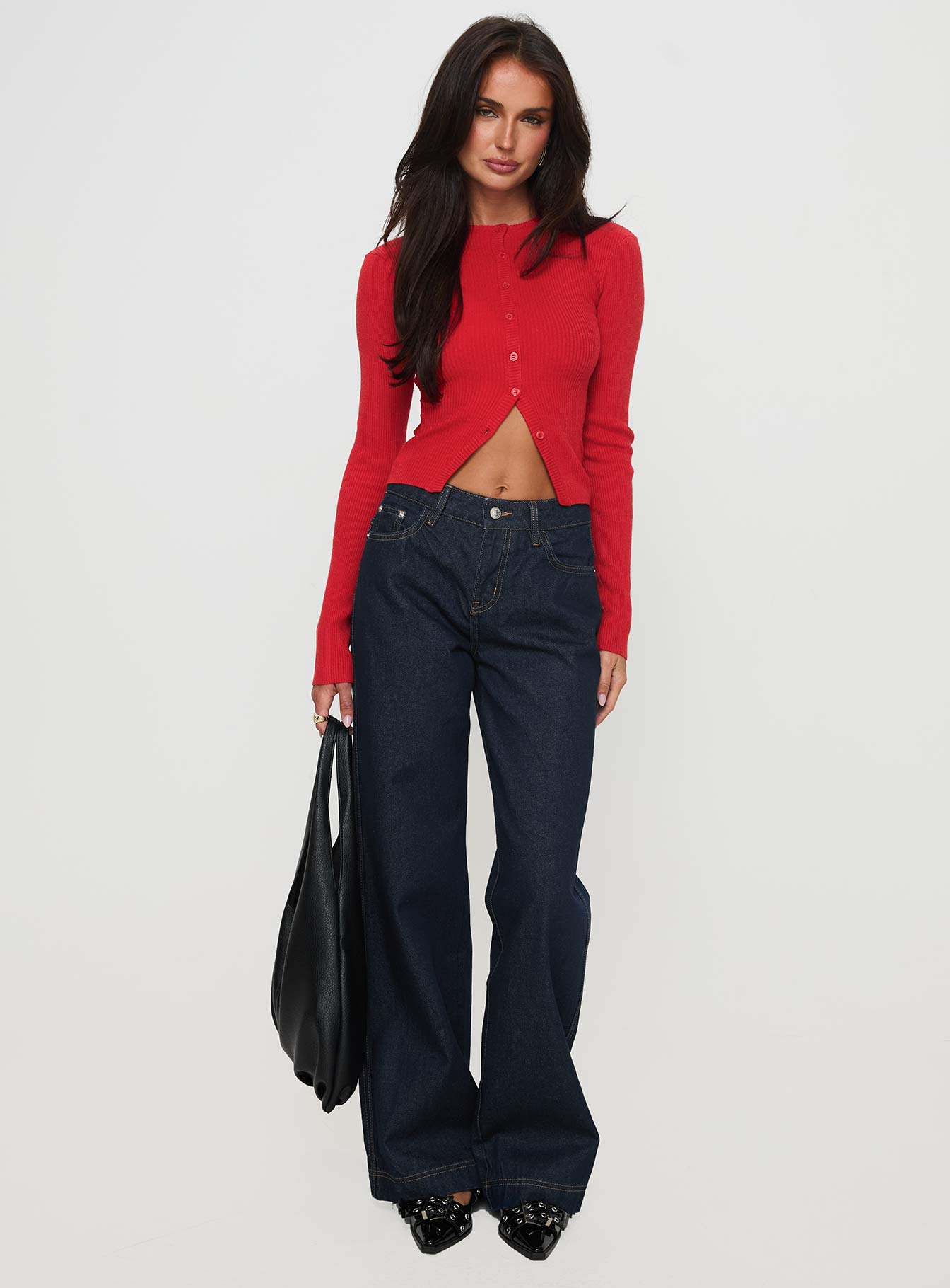 Suzu Long Sleeve Top Red Sast