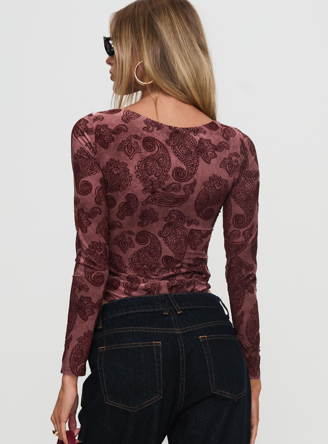 Spruce Bodysuit Red Paisley Collections Cheap Online