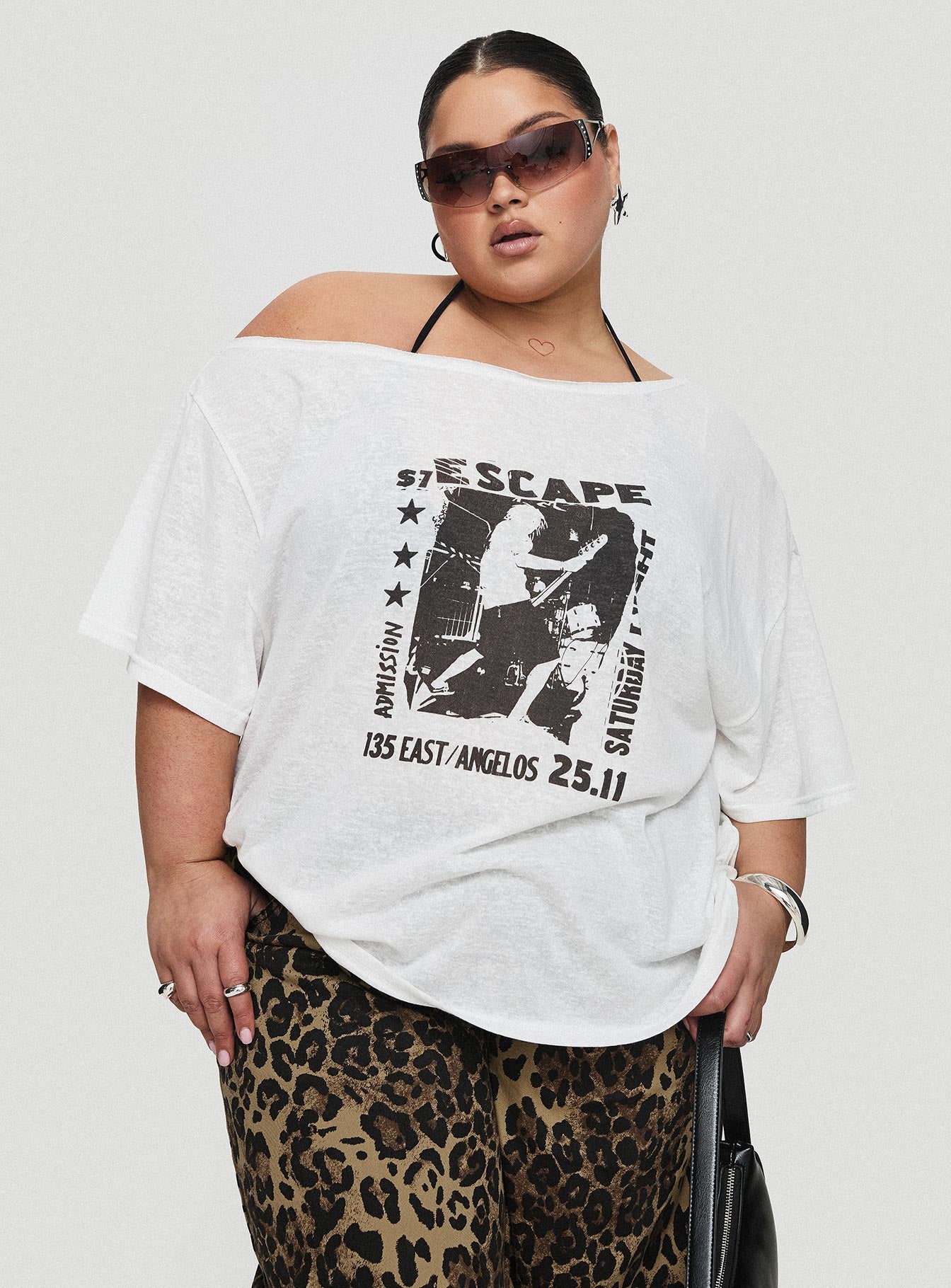 Kippa Off The Shoulder Tee White Curve Cheap Online Store