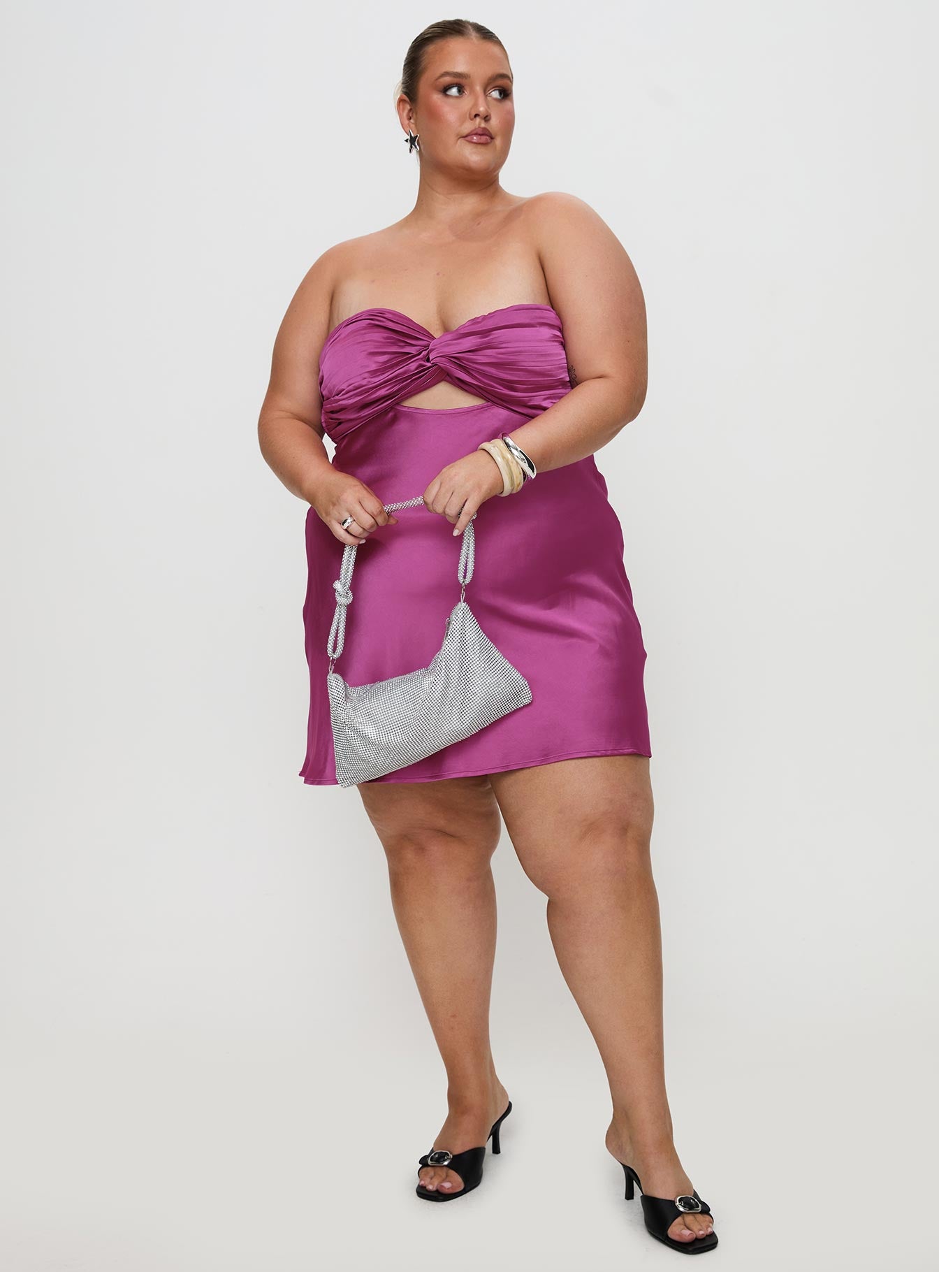 Faviola Mini Dress Purple Curve Footlocker Finishline For Sale