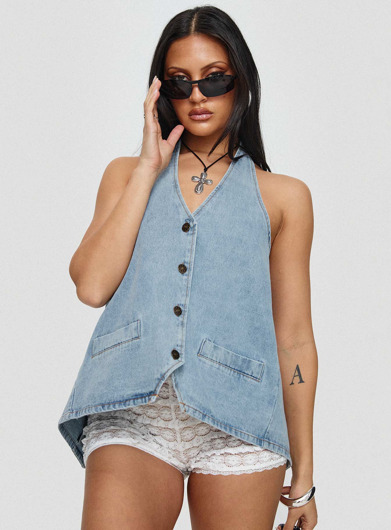 Hills Halter Washed Blue Cheap Sale Sast