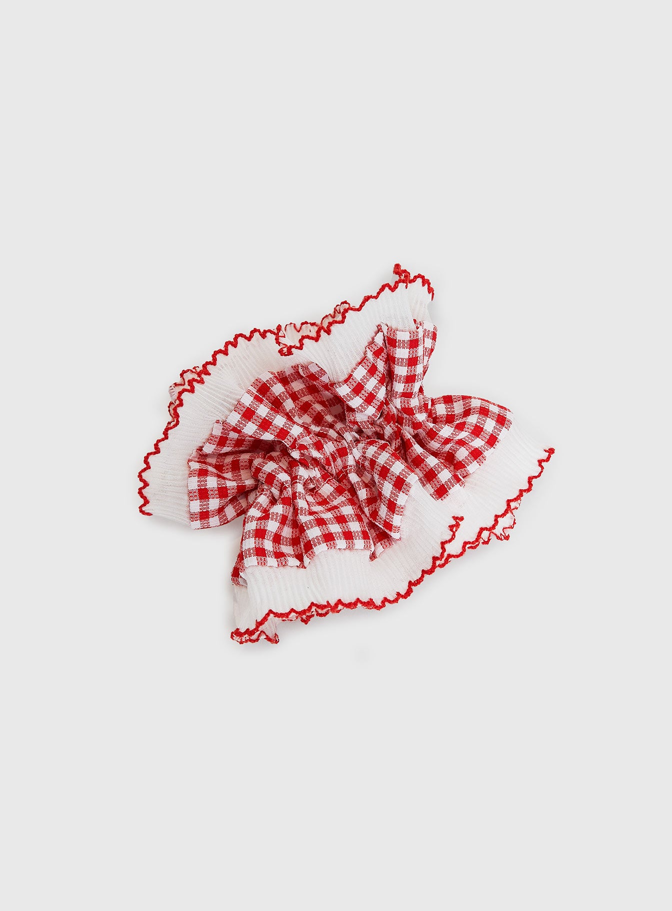 Downtown Scene Scrunchie Red Gingham Good Selling Sale Online