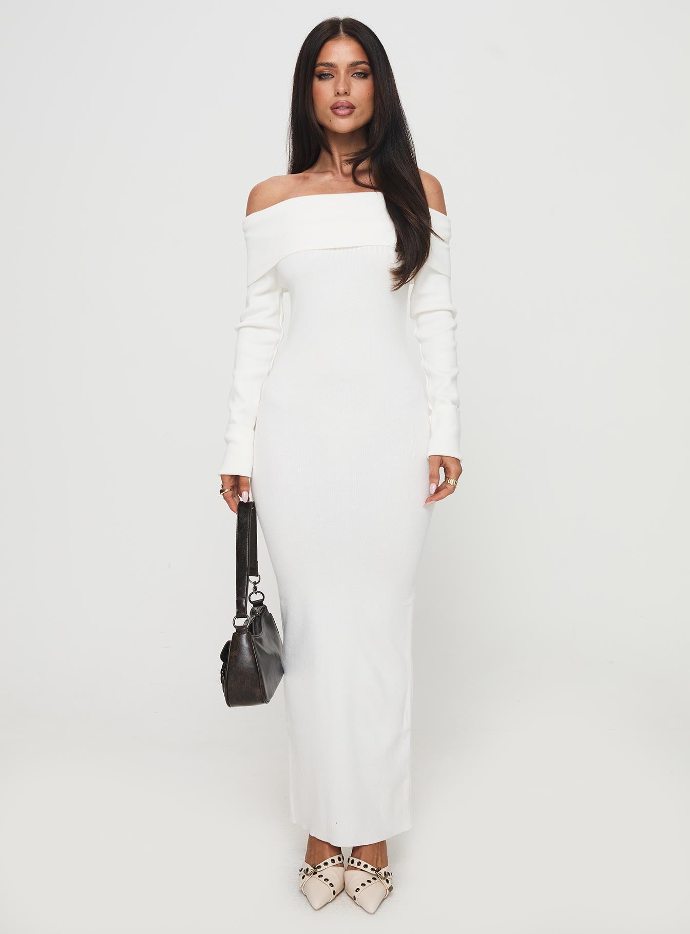 Celestara Off The Shoulder Maxi Dress White Buy Cheap Buy