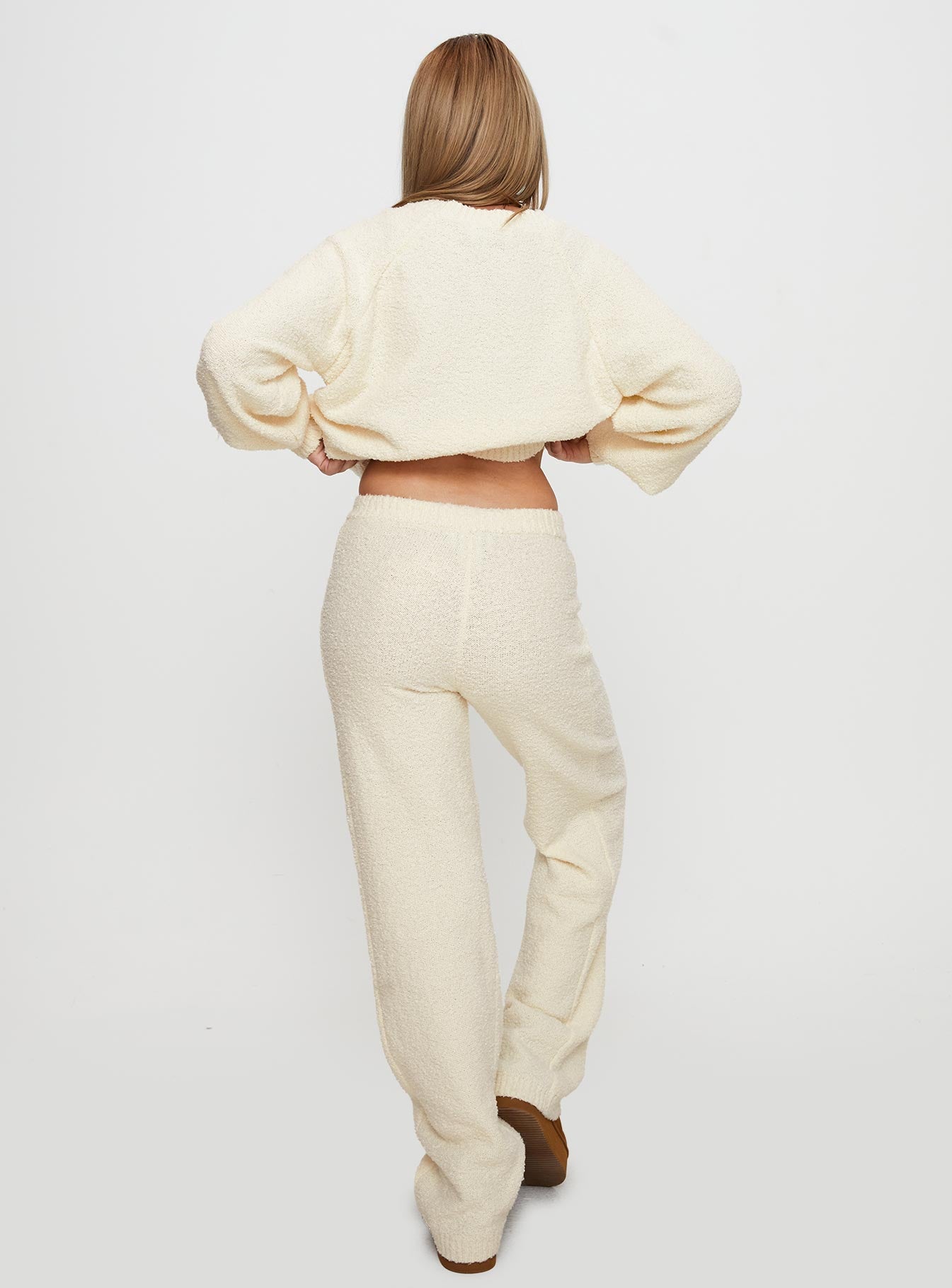 Susi Fluffy Knit Pant Ivory Get To Buy