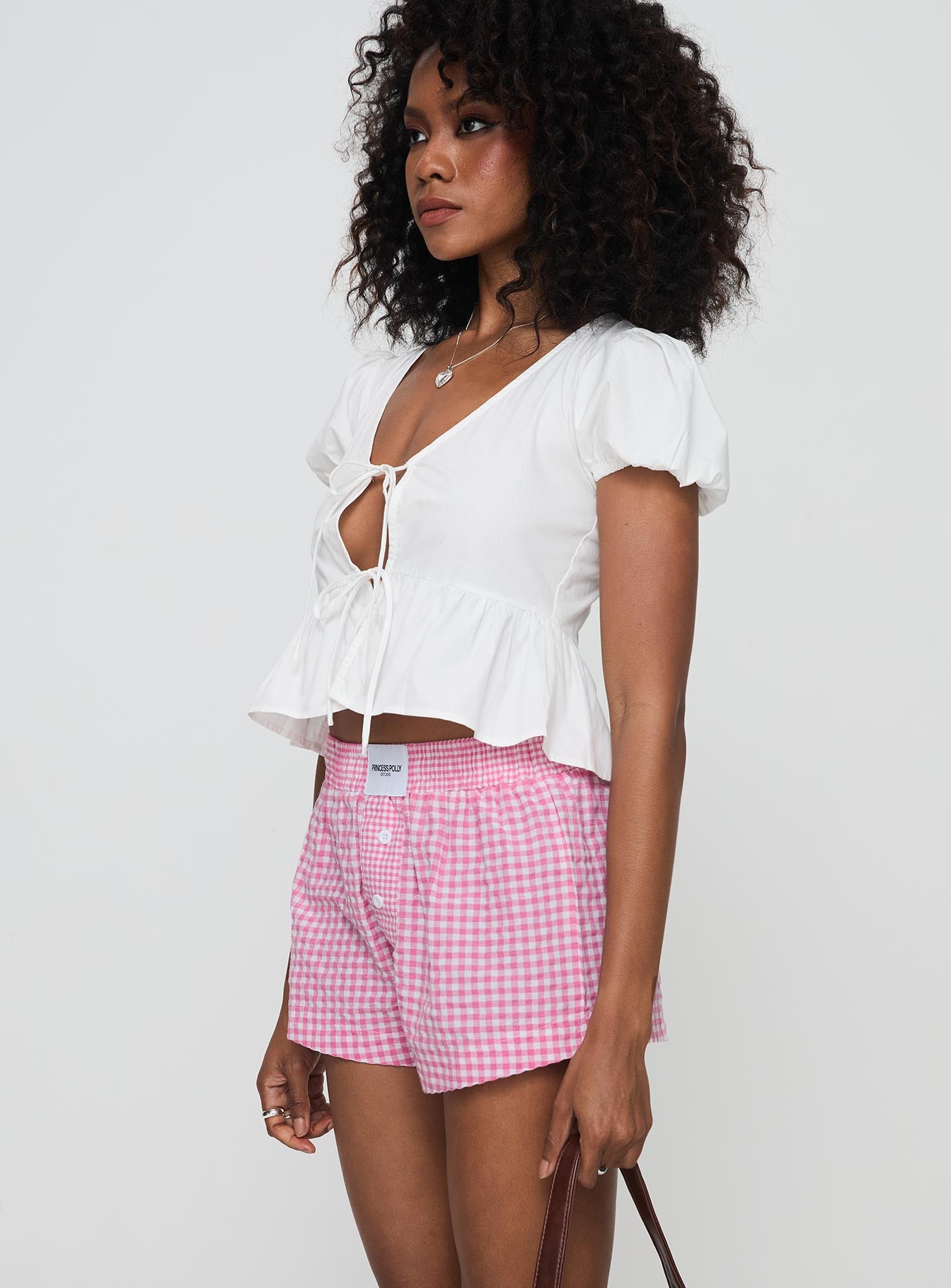 Back To It Boxer Shorts Pink Gingham Outlet 2025 New