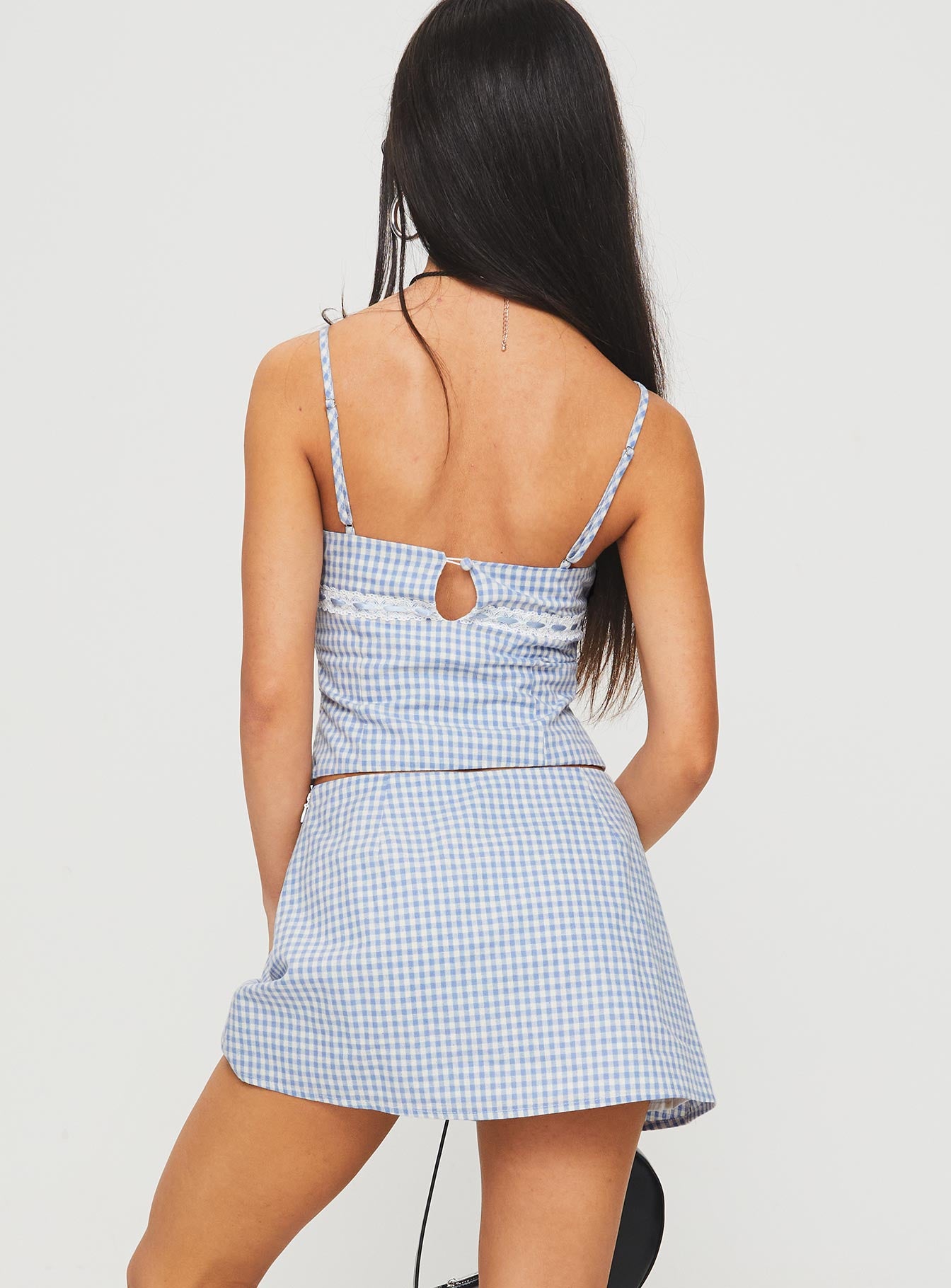 Daydreaming Gingham Set Blue / White Free Shipping Low Pice Fee Shipping