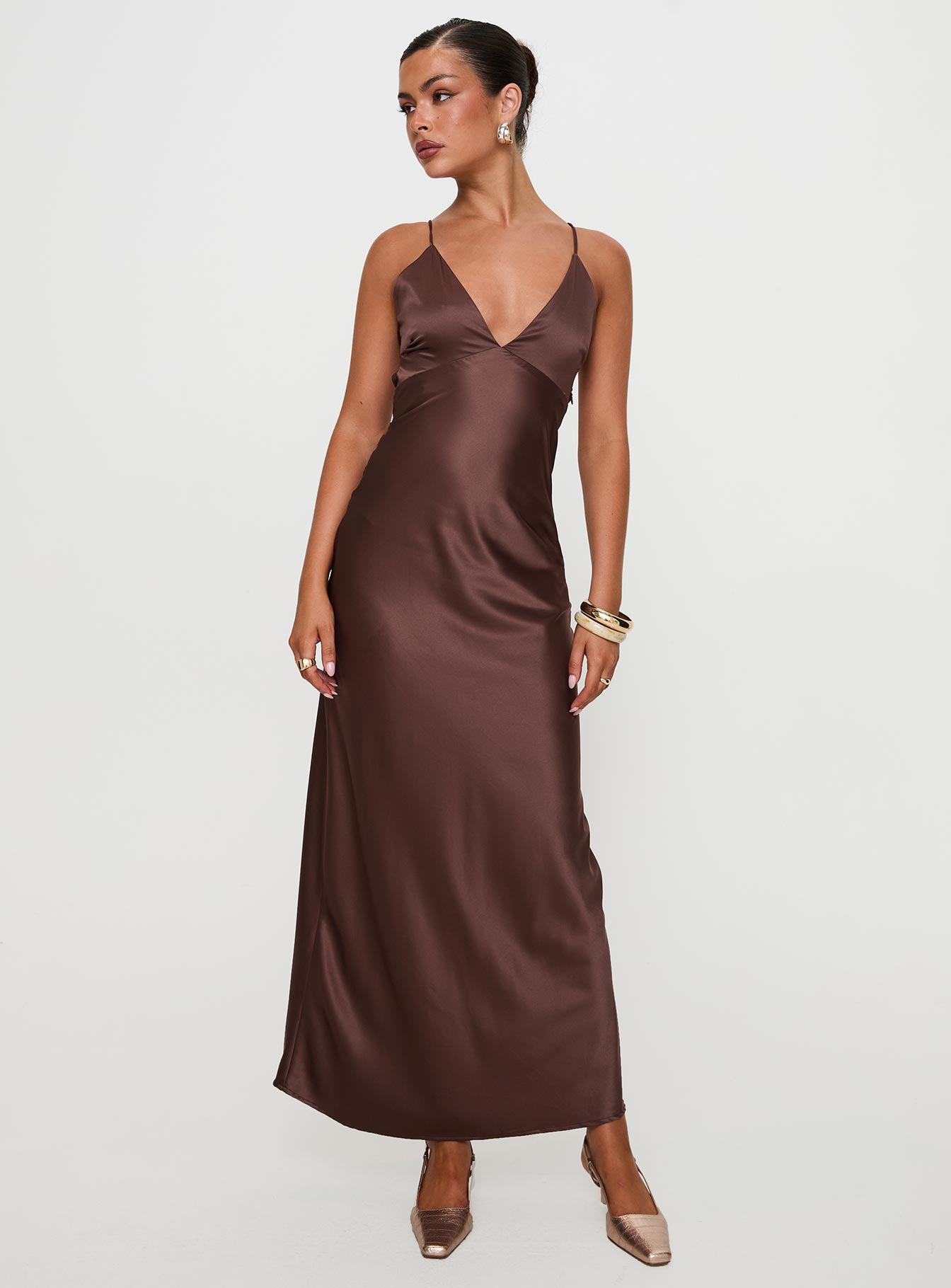 Angels Only Maxi Dress Chocolate Discount Pay With Paypal