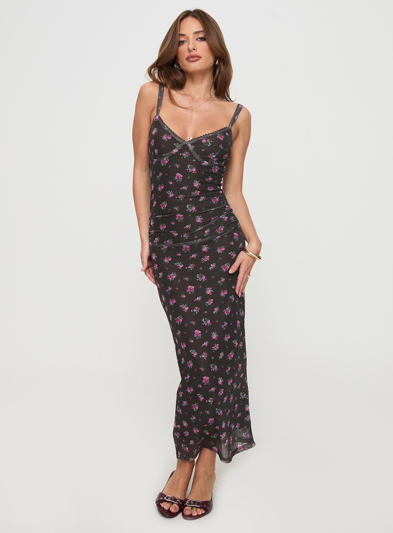 Cotter Maxi Dress Black Floral Sale Enjoy