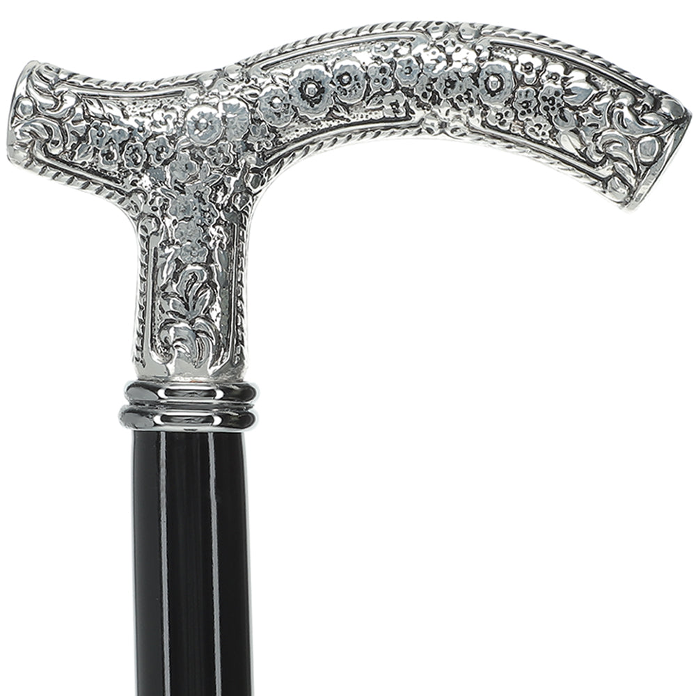 Scratch and Dent Downton Abbey Inspired - Silver 925r Petite Embossed Fritz Handle Walking Cane V2160 Buy Cheap Footlocker