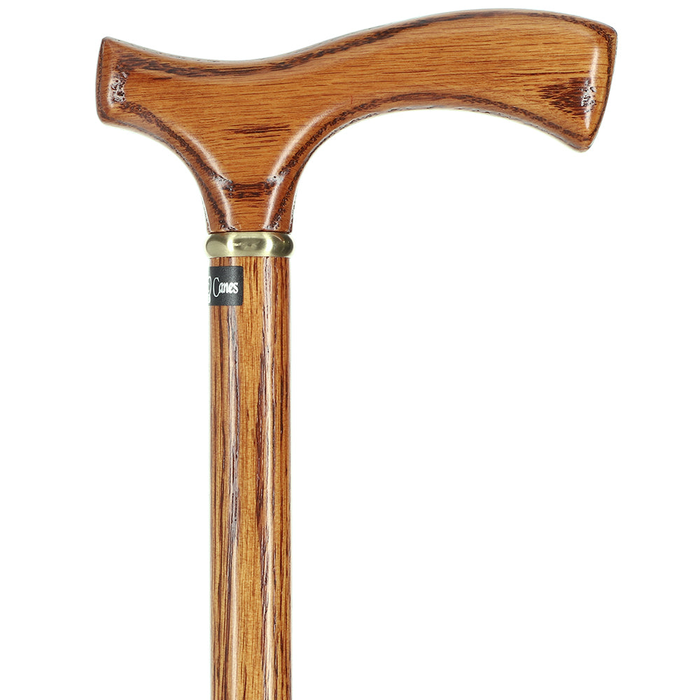 Handcrafted Oak Fritz Cane: Elegant Gold Collar Pick A Best