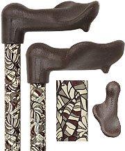 Scratch and Dent Bahama Leaf Adjustable Palm Grip Walking Cane V1371 Outlet Amazing Pice