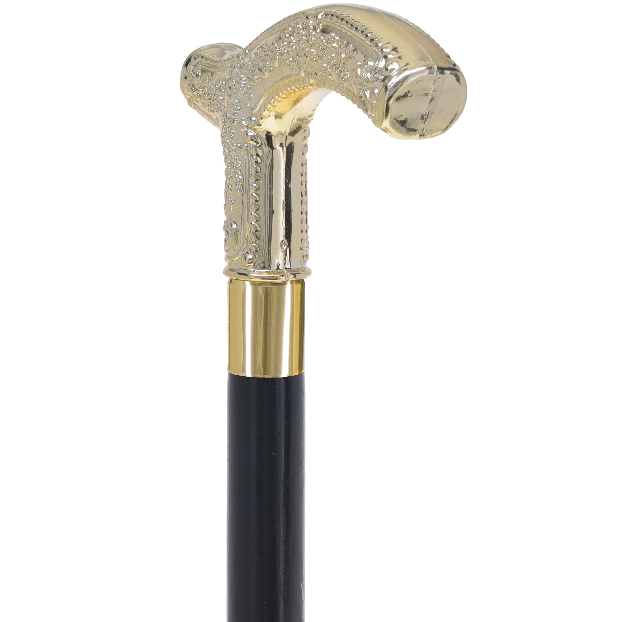 Men's Gold Derby Handle: Elegant Costume Cane Reliable