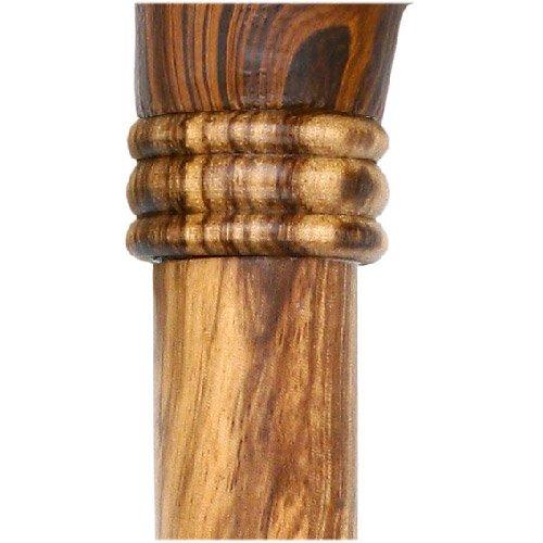 Scratch and Dent Palm Grip Walking Cane With Zebrano Wood Shaft and Wooden Collar V2010 Best Wholesale Cheap Pice