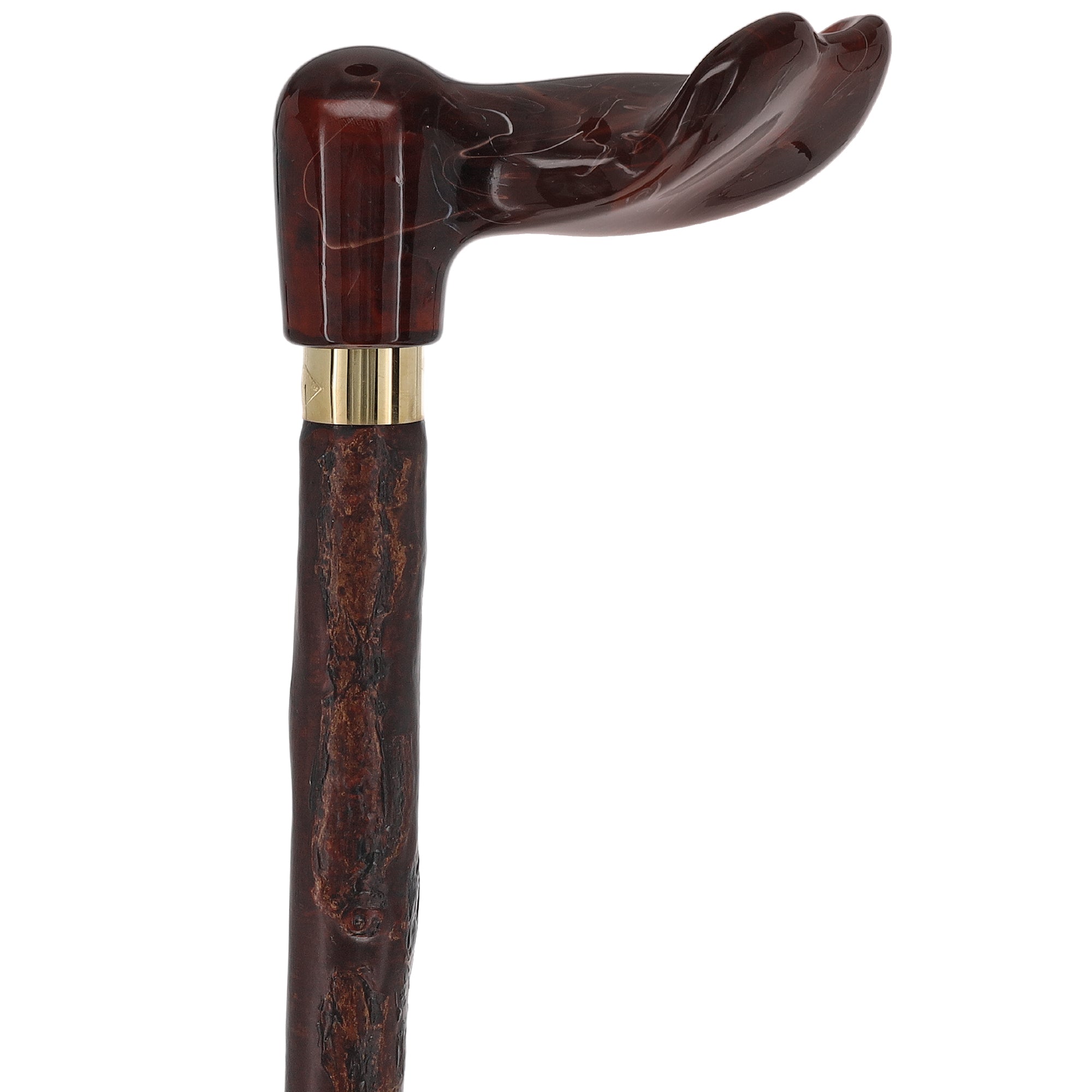 Blackthorn & Translucent Amber Style: Comfort Palm Grip Cane Clearance Marketable