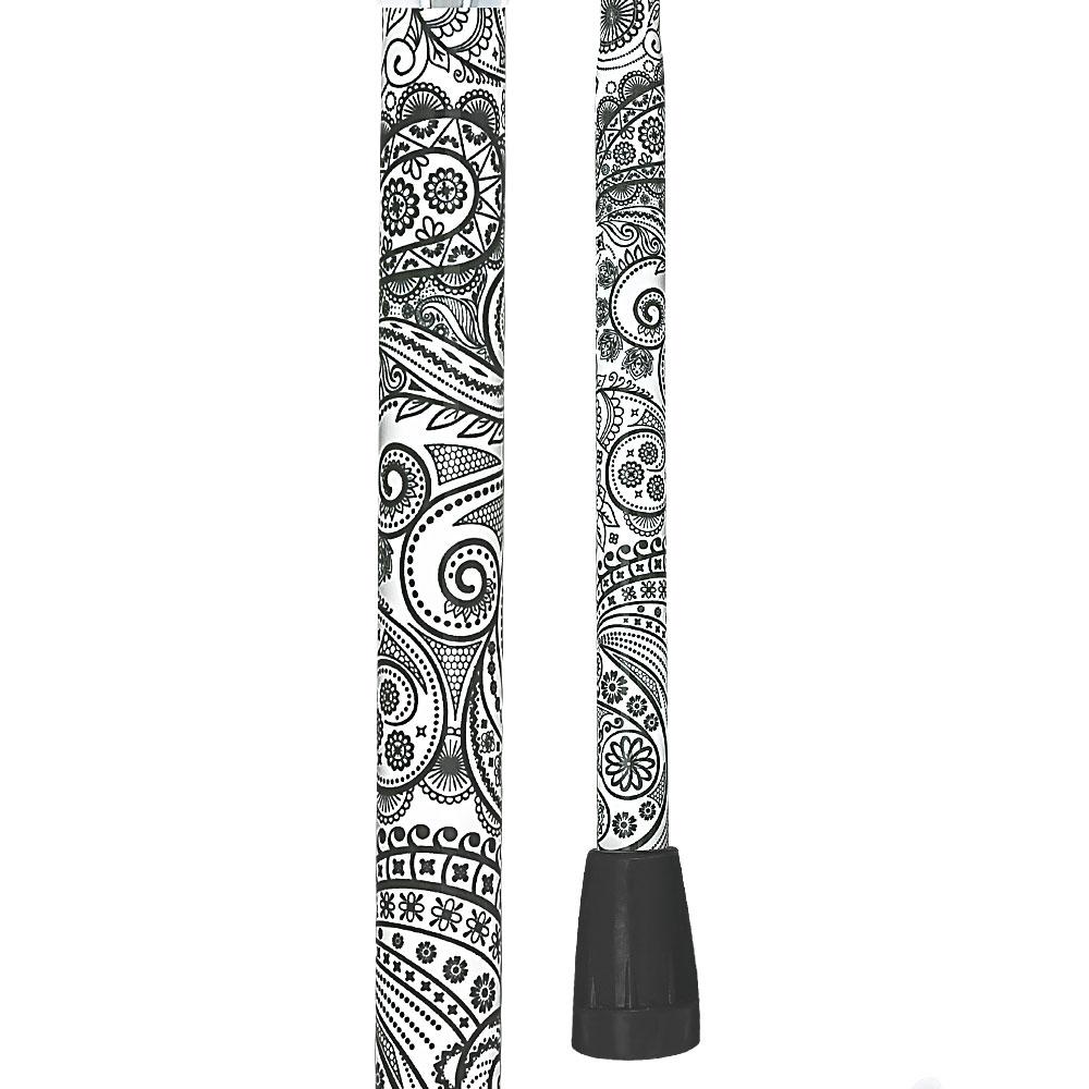 Rhinestone Pearlz Designer Folding Cane: Black & White Majesty New Arrival Cheap Online