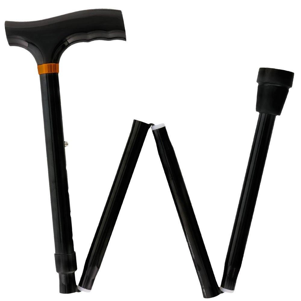 Scratch & Dent Black Adjustable Folding Cane with T Shape Handle V1807 In China For Sale