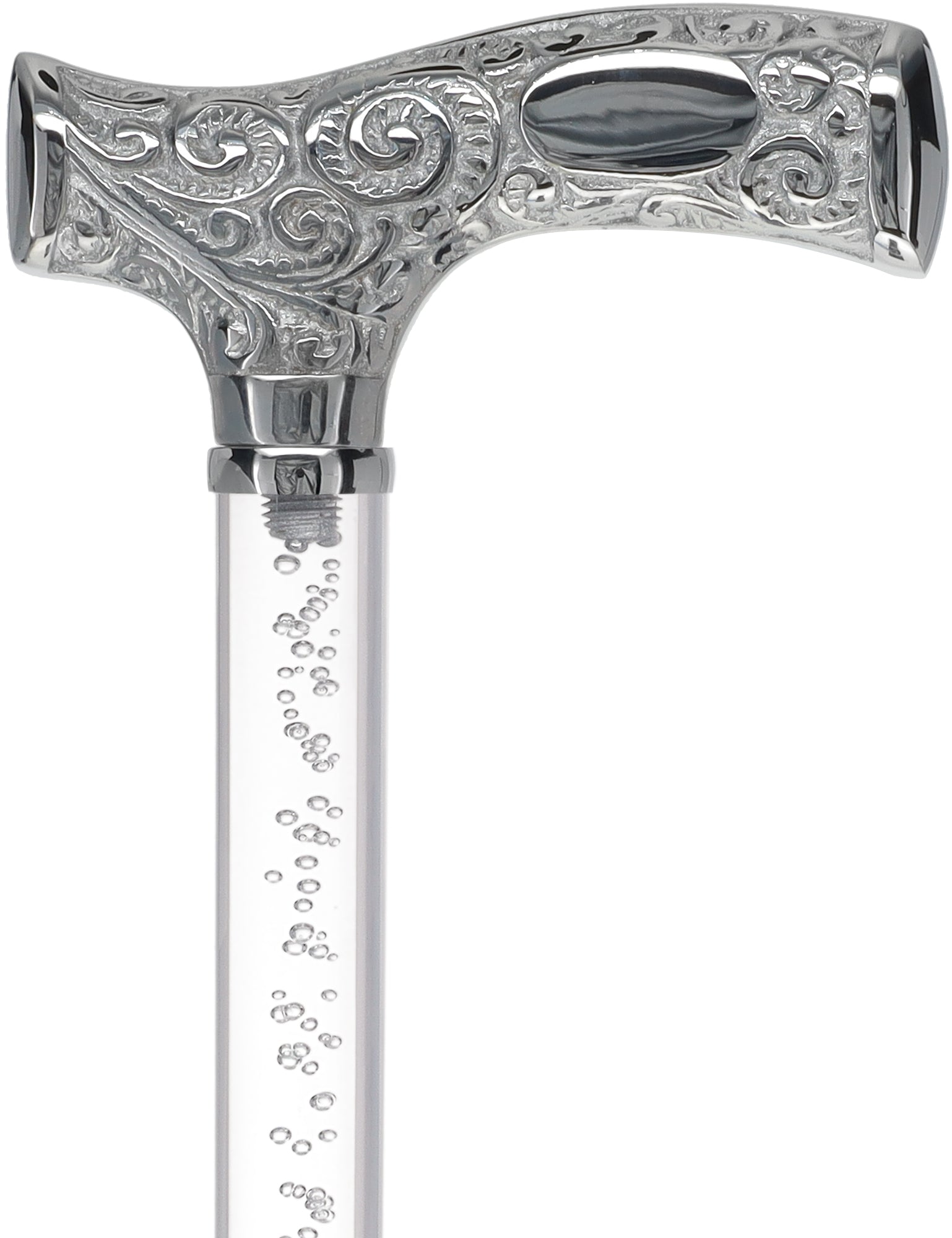 Make It Yours: Invisible Clear Shaft w/ Premium Chrome Brass Cane The Cheapest For Sale