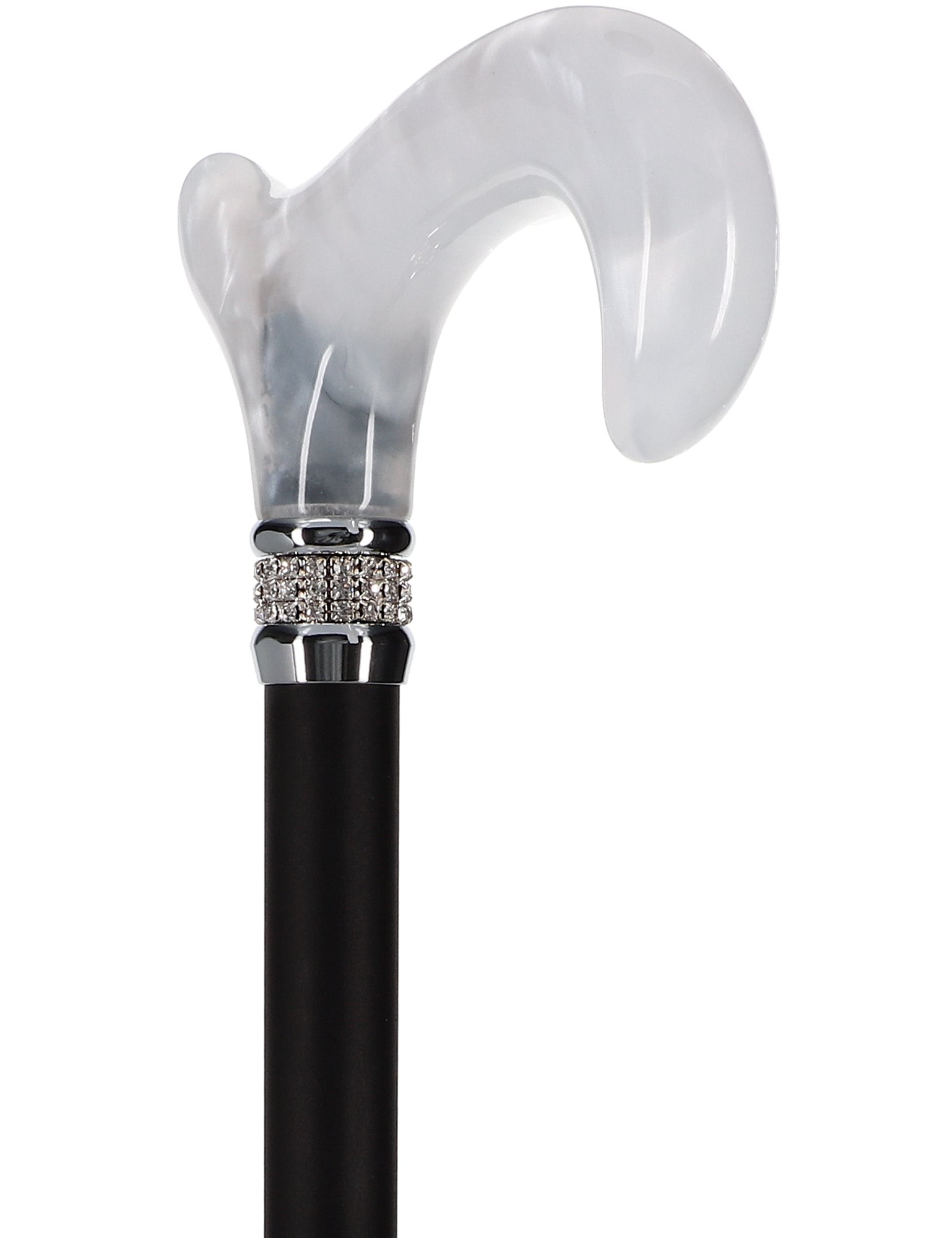 Rhinestone Designer Cane: Black & White Exquisite Pearlz Clearance 100% Original