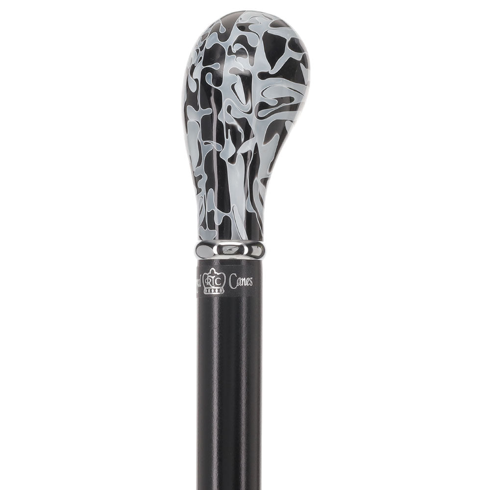 Black Onyx Knob Stick: Pearlescent Acrylic, Beechwood Cheap Sale Pay With Paypal