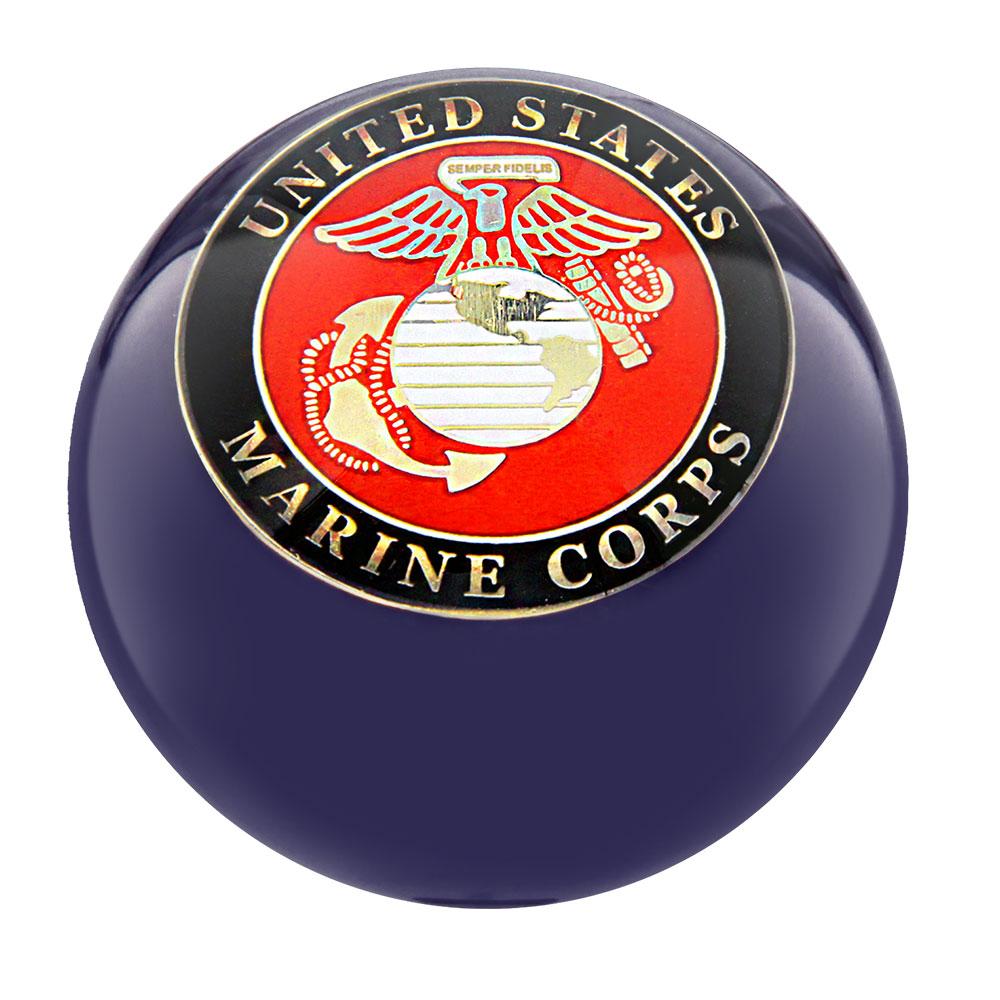 Scratch and Dent U.S. Marine Corps Dark Blue Round Knob Cane w/ Blue Ash Shaft & Aluminum Gold Collar V2060 Buy Cheap Pices