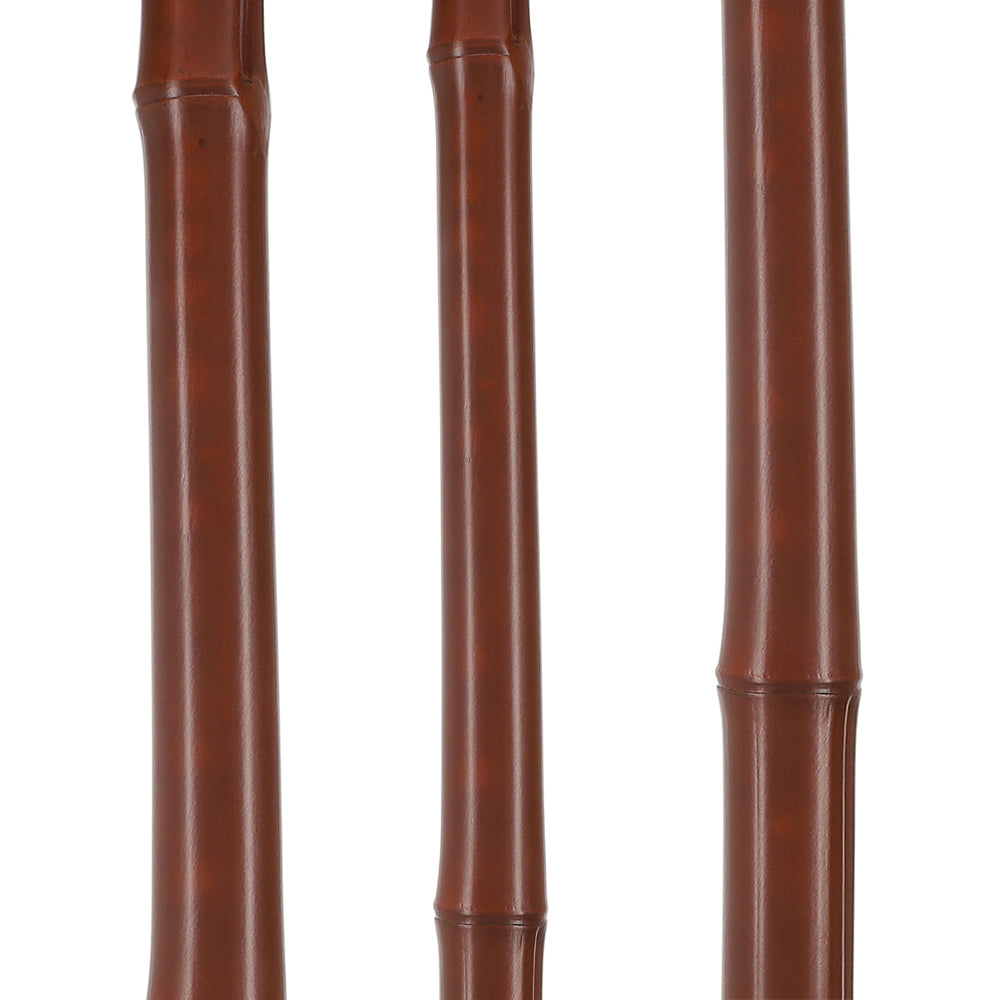 Scratch and Dent Black Beechwood Derby Walking Cane With Dark Bamboo Shaft and Silver Collar V2040 Low Pice