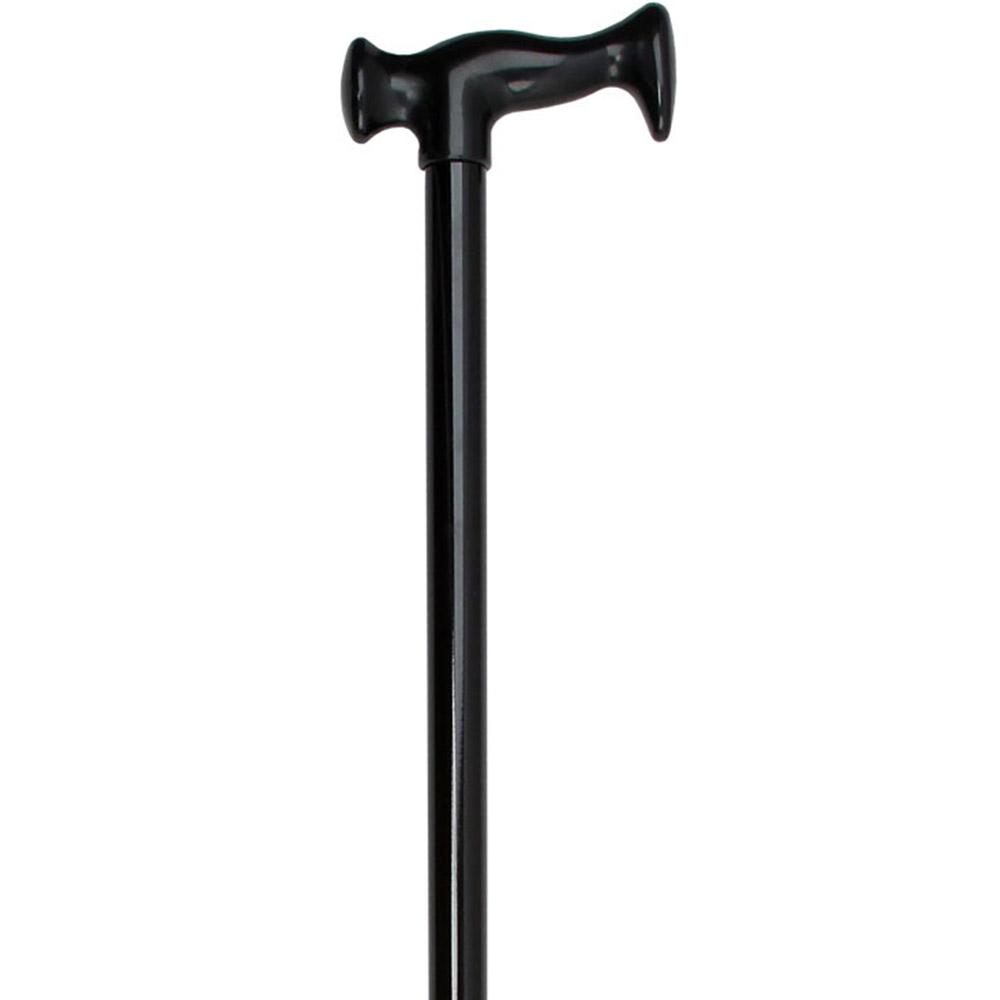 Black Orthopedic Handle Cane with Black Wooden Shaft Sale View