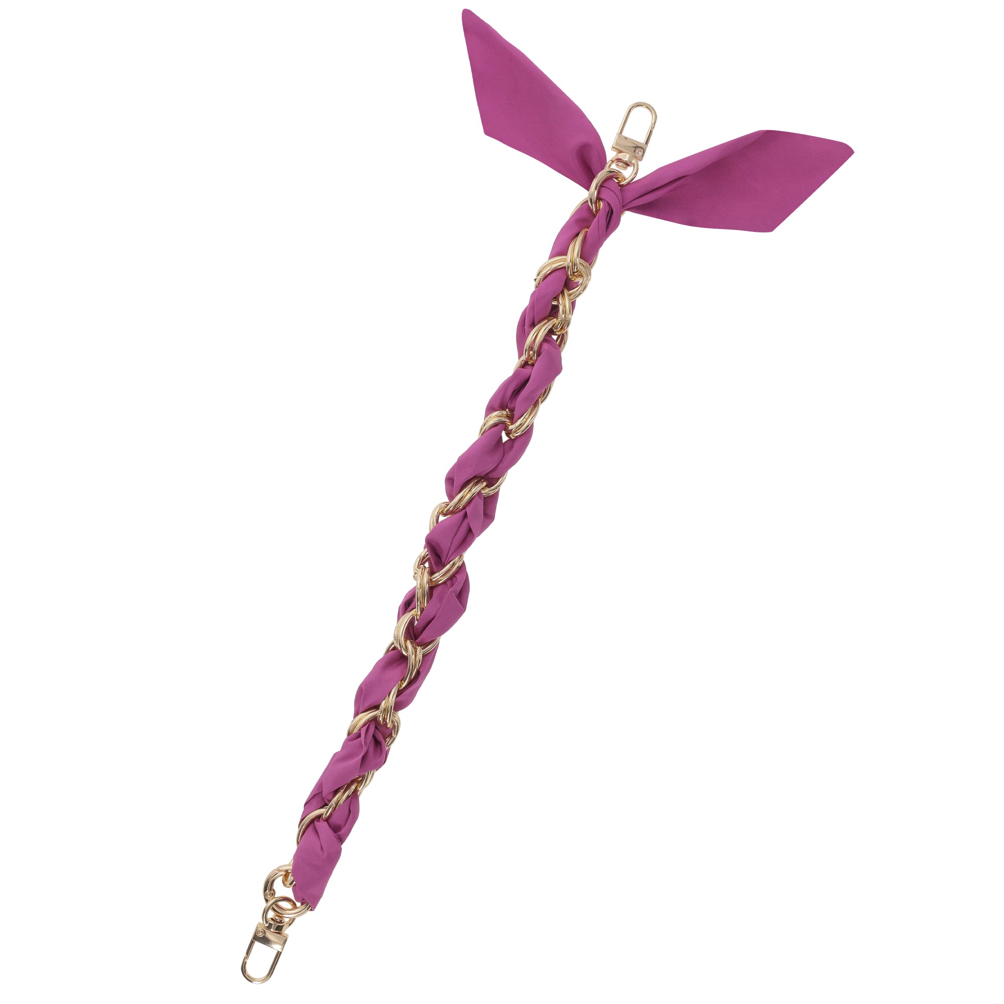 Gold Chain Wrist Strap - Luxury Purple Pink Silk Satin Scarf for 18-25mm canes Visit Cheap Pice