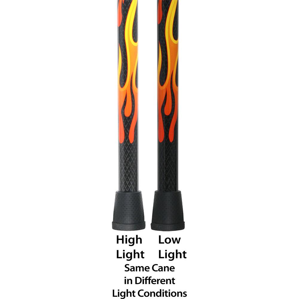 Dr. House Flame Derby Cane: Foldable & Adjustable Carbon Fiber Clearance Purchase