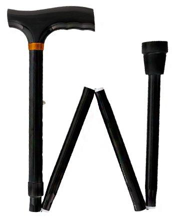 Scratch and Dent Black Adjustable Folding Cane with T Shape Handle V2228 Buy Cheap Footlocker Finishline