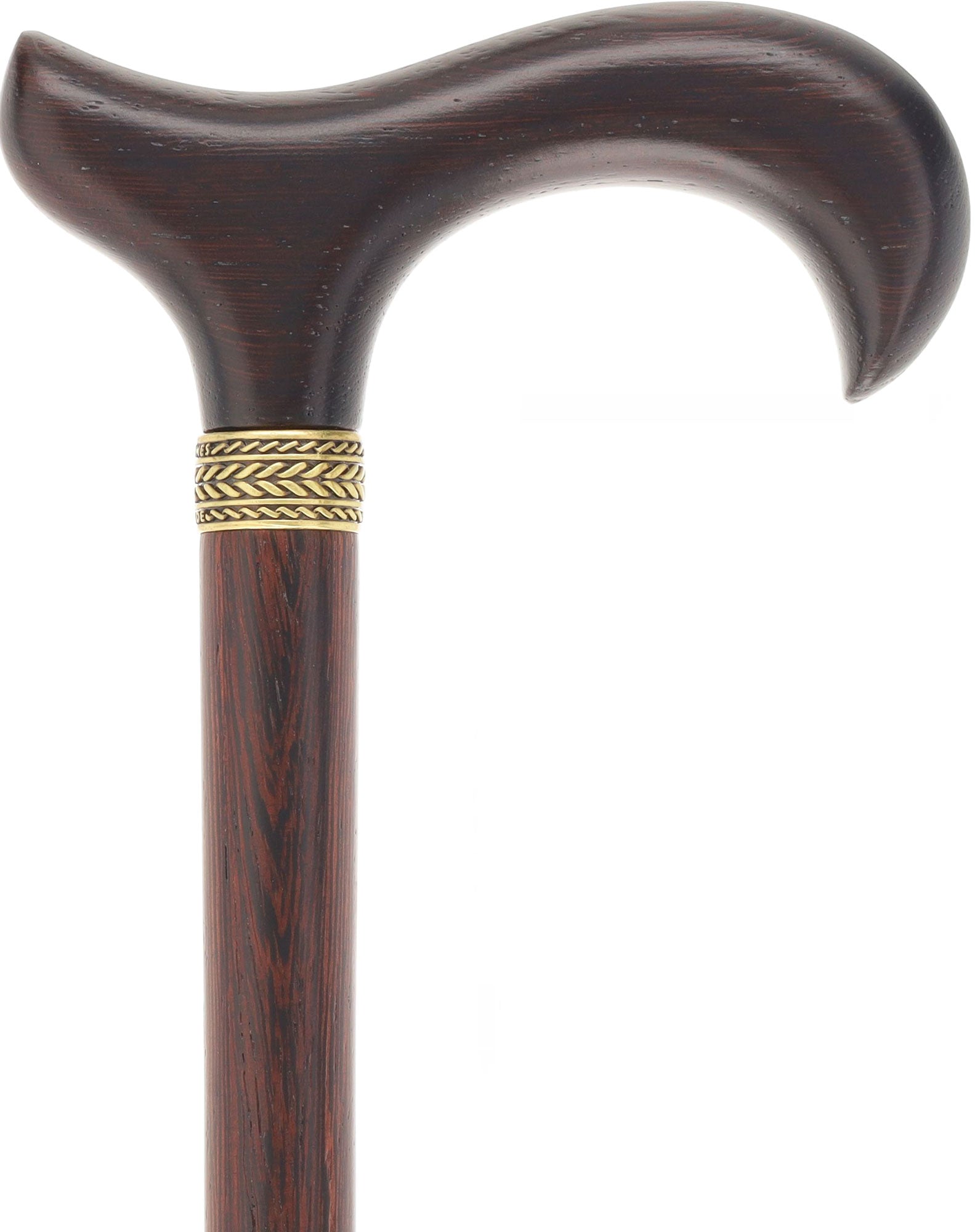 Luxury Wenge Derby Cane - 3-Piece with Brass Collar Cheapest Pice