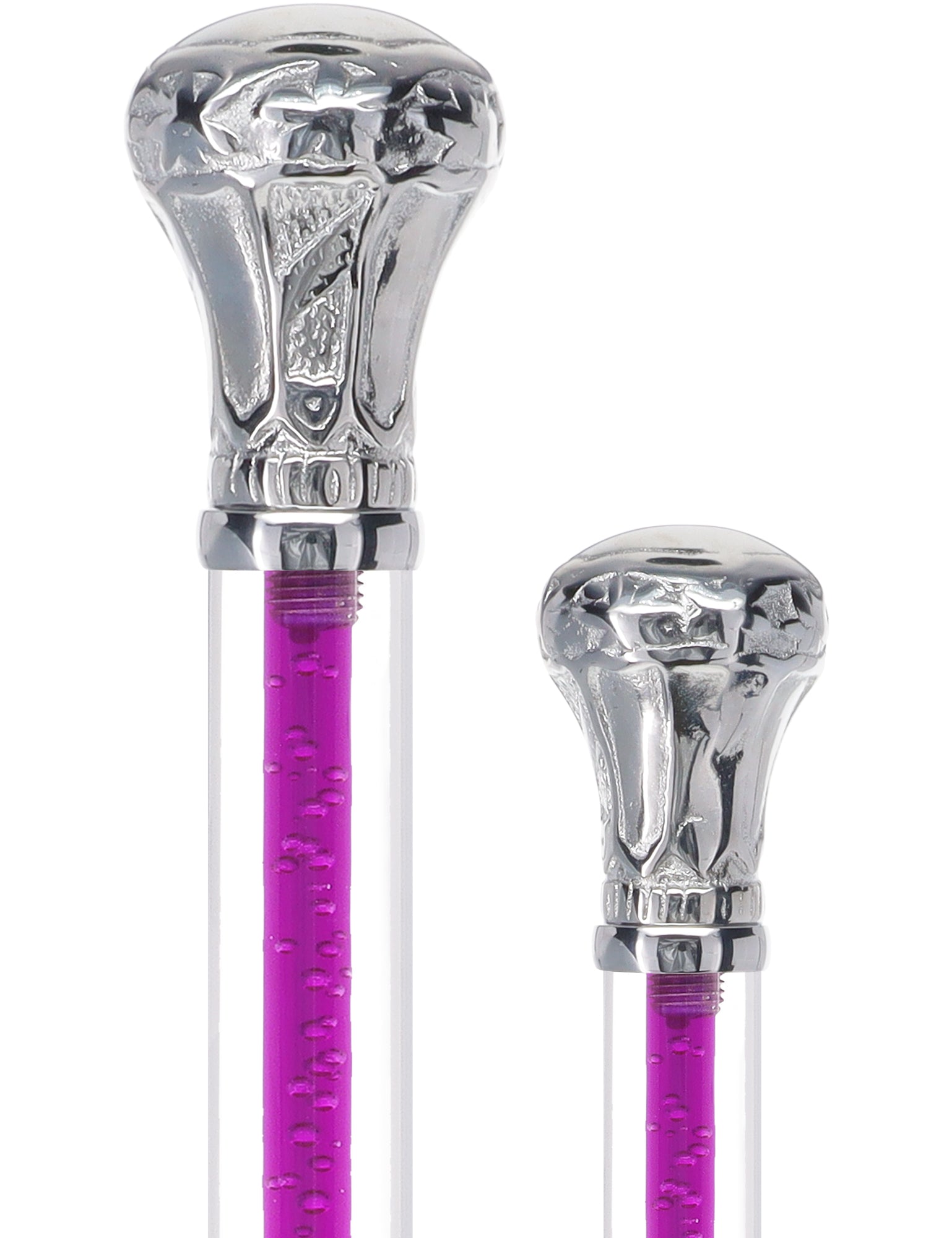 Color Crystal Elegance Chrome Knob Cane with Invisible Acrylic Shaft Options Sale In China