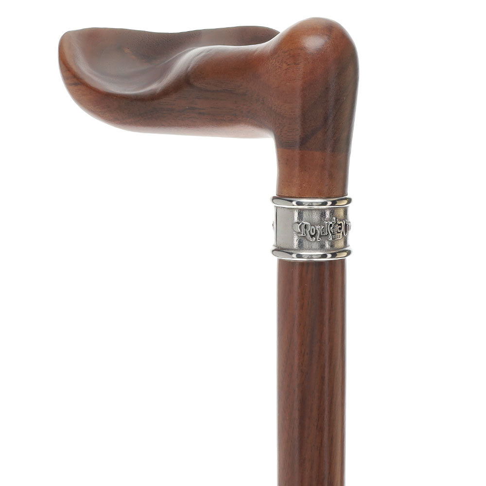 Luxury Walnut Palm Grip Walking Cane - Ergonomic Comfort Genuine Online