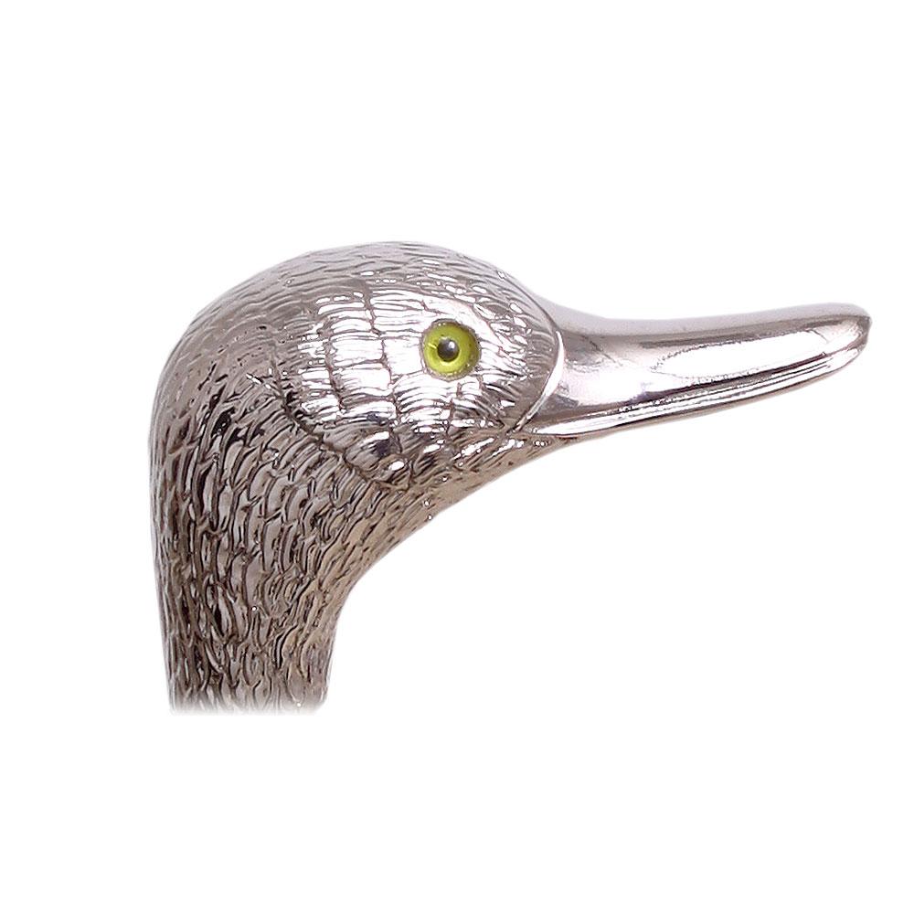 Mallard Duck Nickel Plated Handle Italian Handle Cane w/ Custom Shaft & Collar Lowest Pice