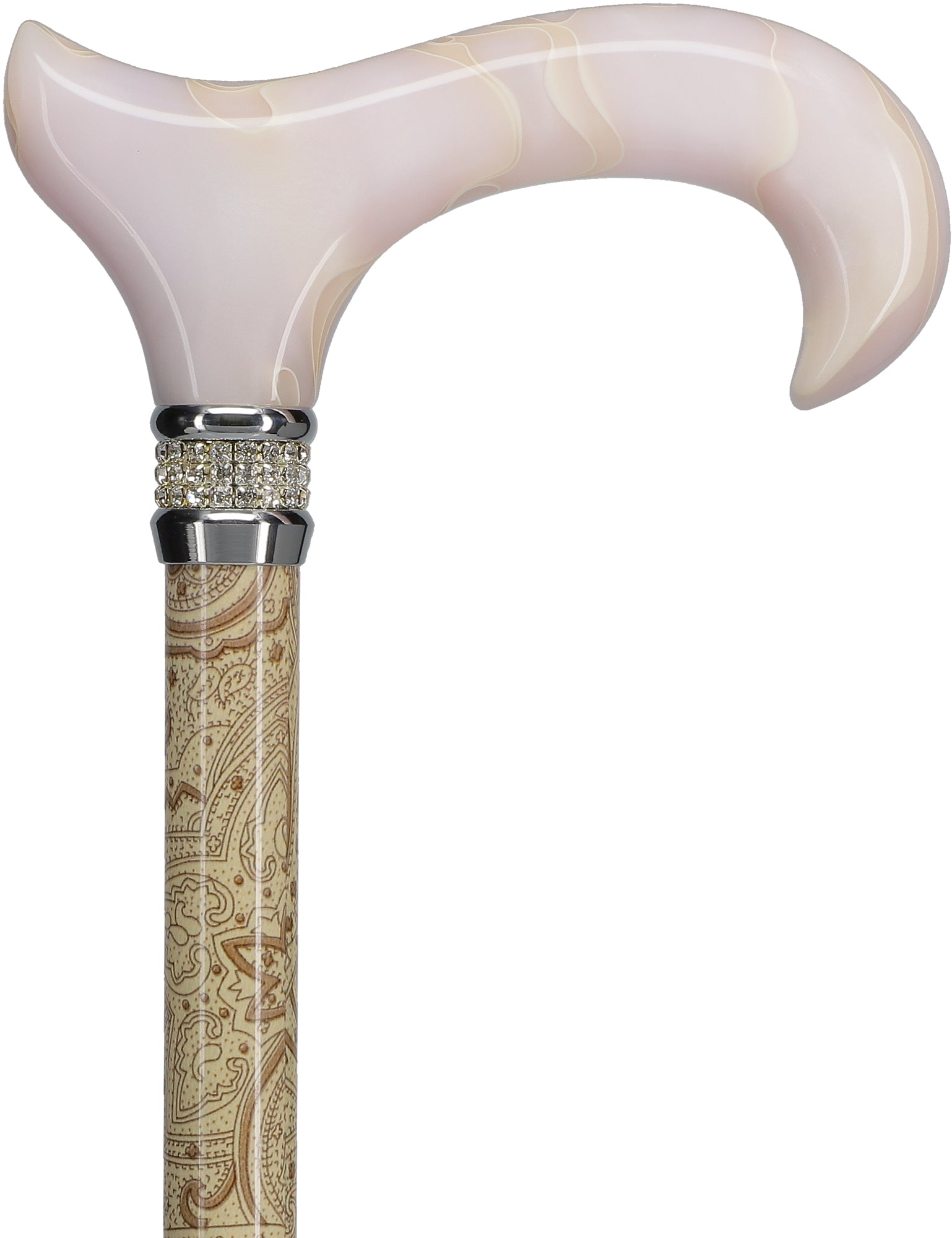 Rhinestone Designer Cane: Rich Creme Exquisite Pearlz Elegance Cheap Sale Many Kinds Of